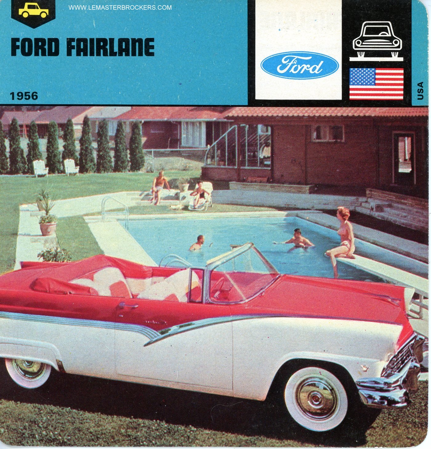 FICHE FORD FAIRLANE CARS-CARD