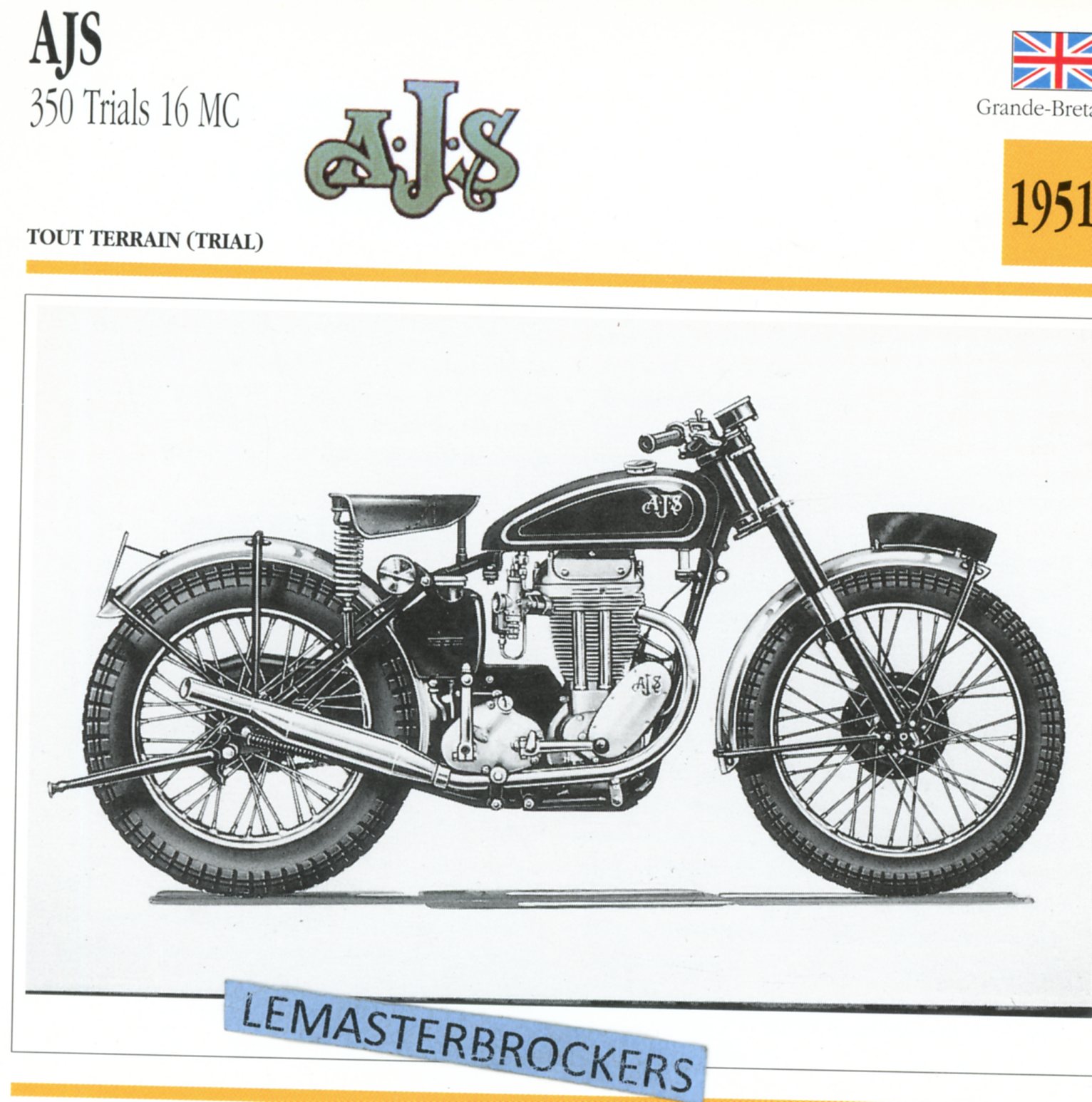 AJS TRIAL 1951-CARTE-CARD-FICHE-MOTO-LEMASTERBROCKERS