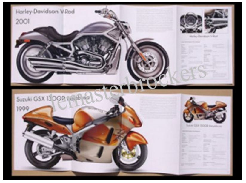 FICHE MOTO HARLEY-DAVIDSON V-ROD 2001 - SUZUKI GSX 1300R HAYABUSA  1999