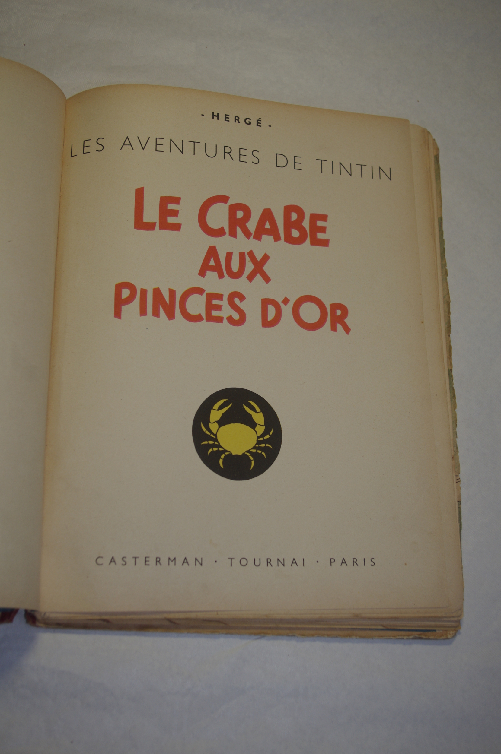 TINTIN-LE-CRABE-AU-PINCES-DOR-1947-B1-BD-LEMASTERBROCKERS