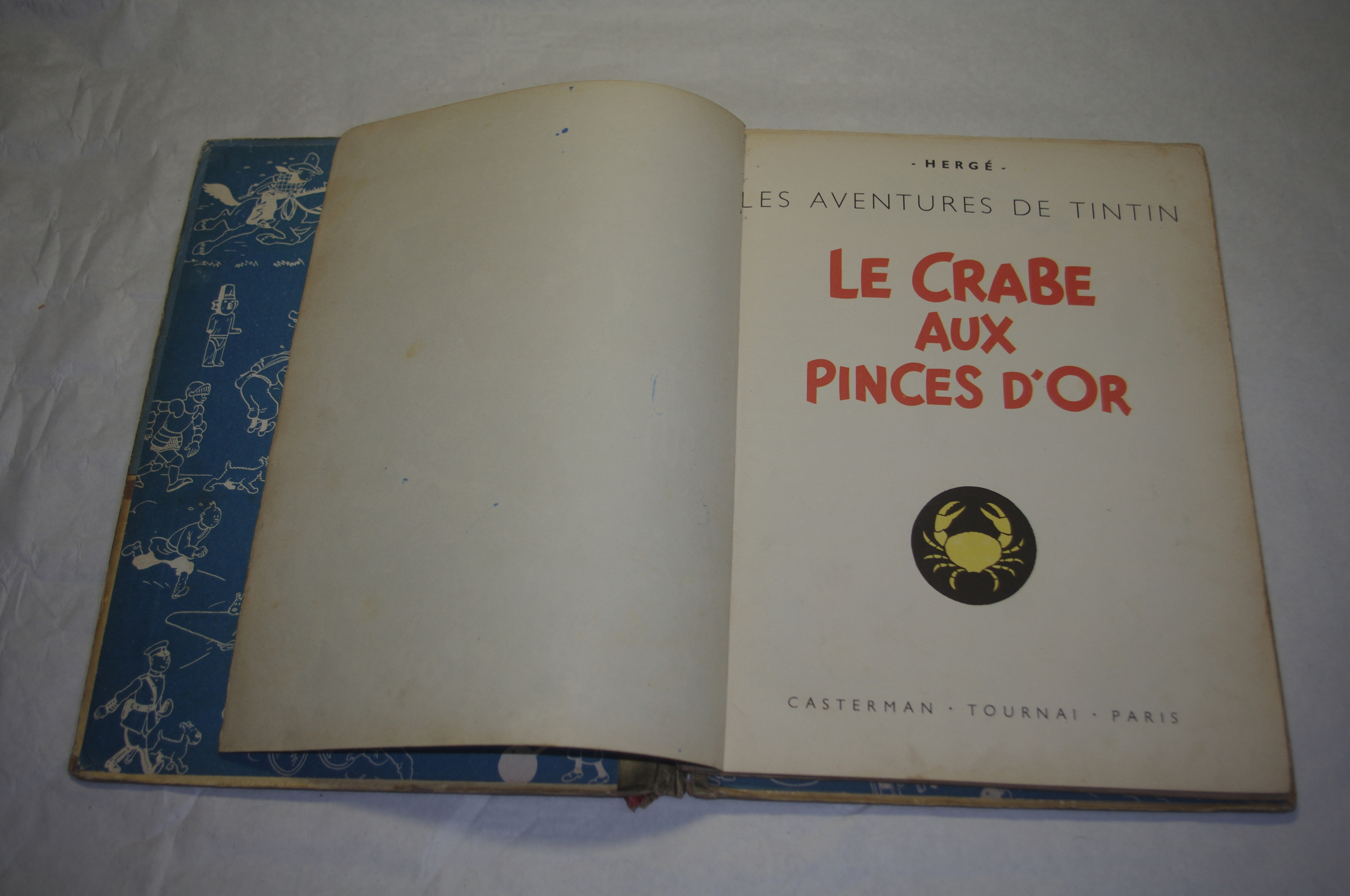 ALBUM-TINTIN-LE-CRABE-AU-PINCES-DOR-1948-B2-BD-LEMASTERBROCKERS