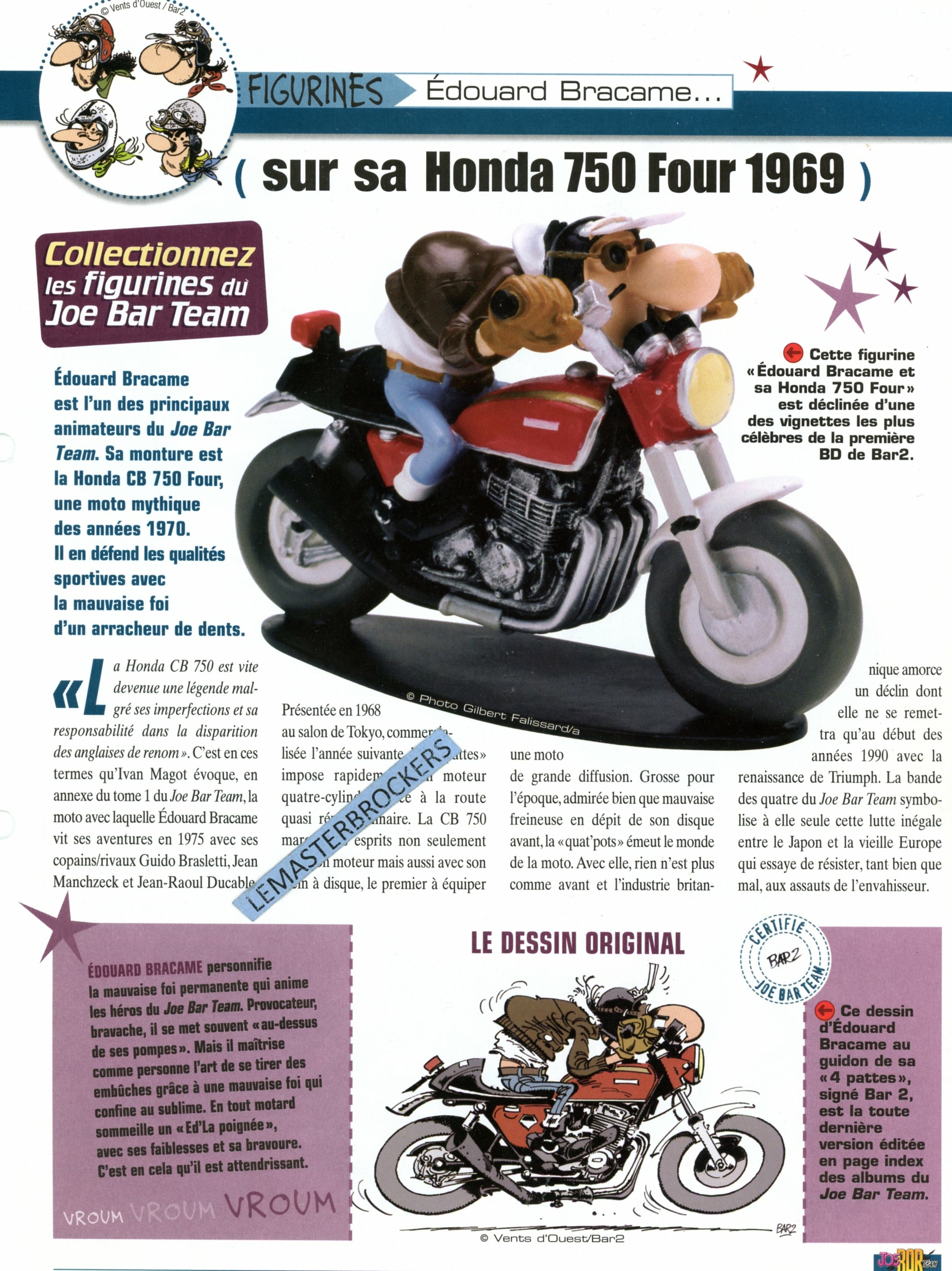 HONDA 750 FOUR 1969 - JOE BAR TEAM ÉDOUARD BRACAME - FICHE MOTO