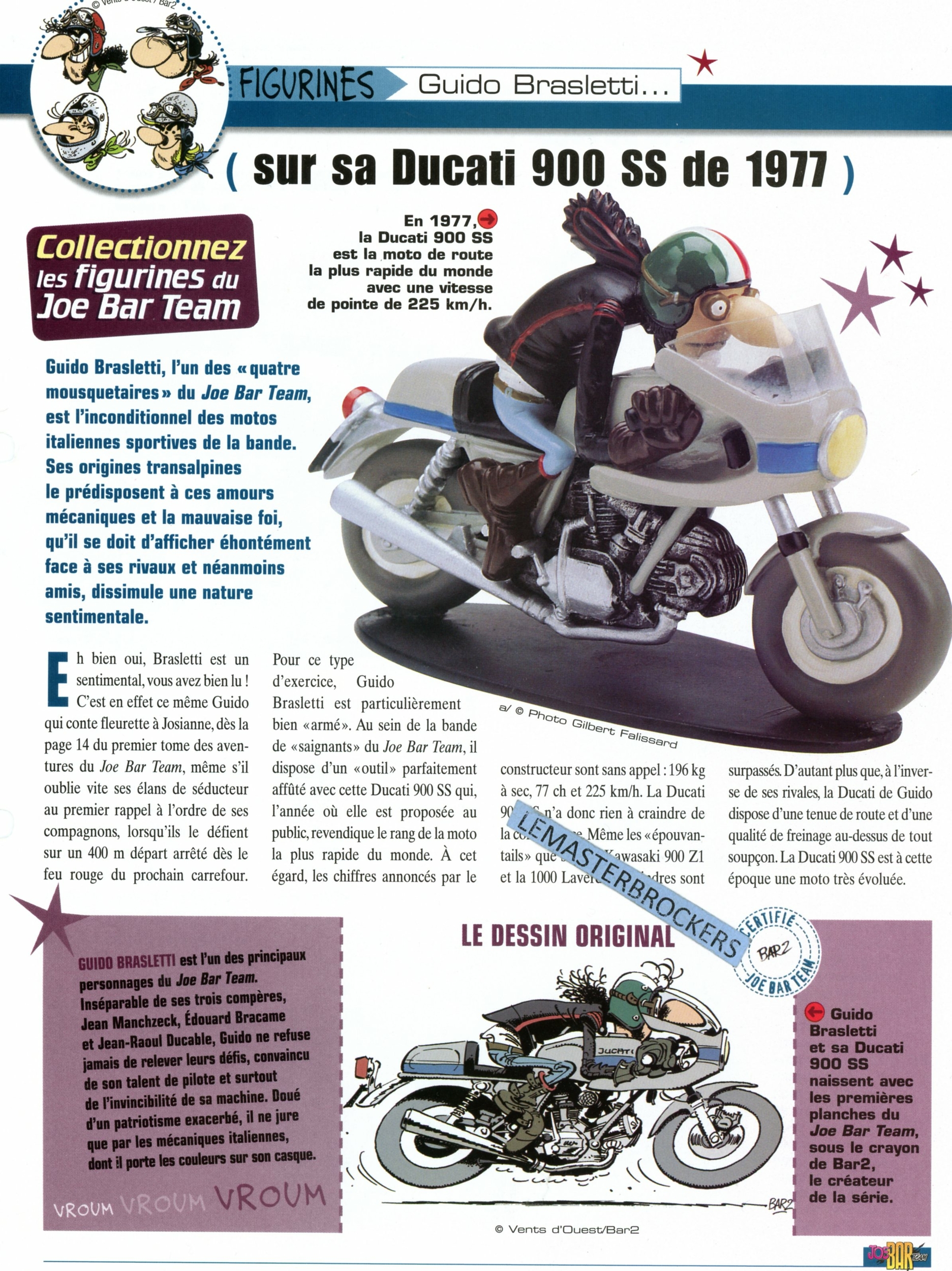 DUCATI 900SS 1977 JOE BAR TEAM GUIDO BRASLETTI - FICHE MOTO-LEMASTERBROCKERS