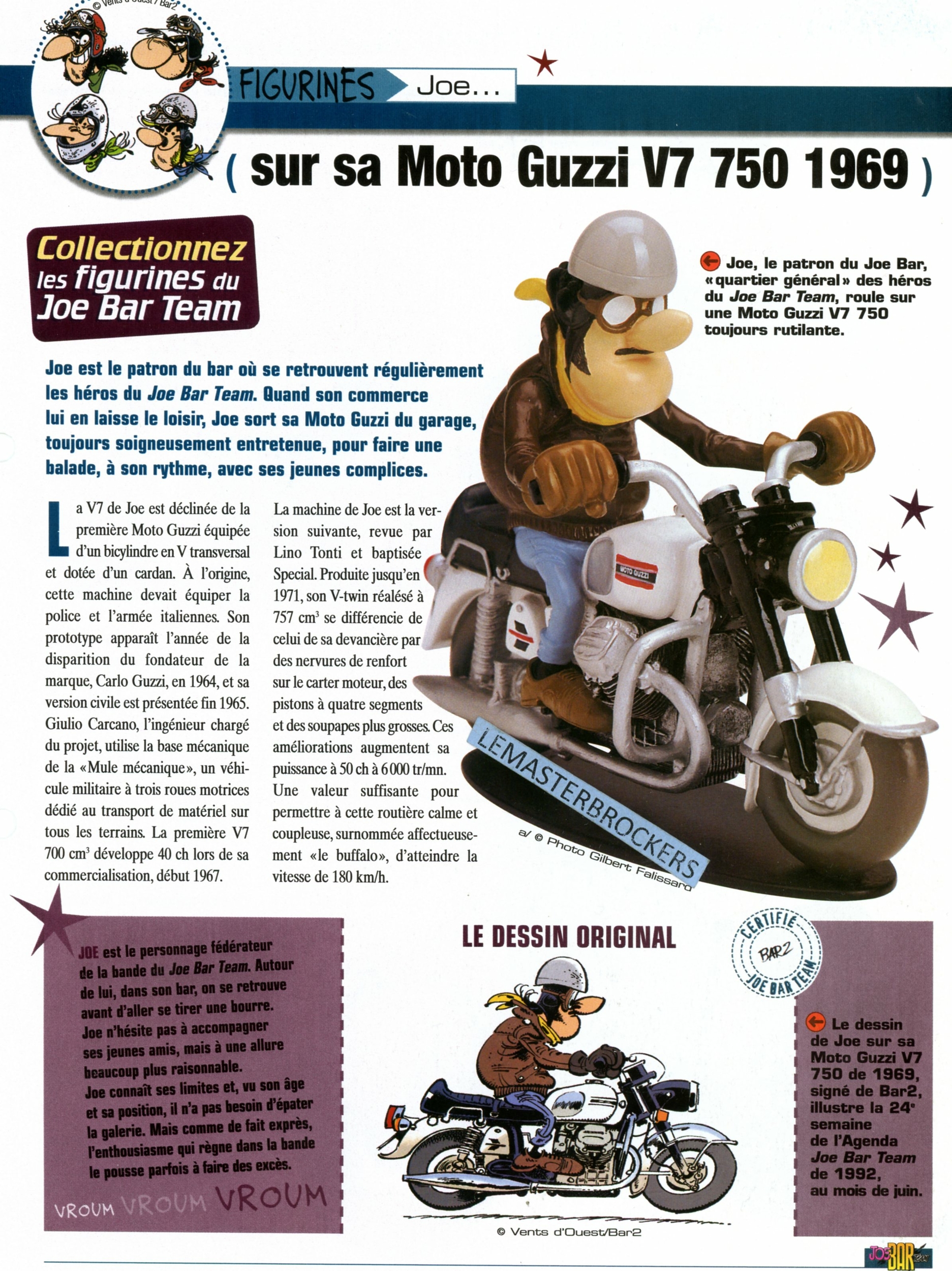 MOTO GUZZI V7 750 1969 JOE BAR TEAM JOE FICHE MOTO