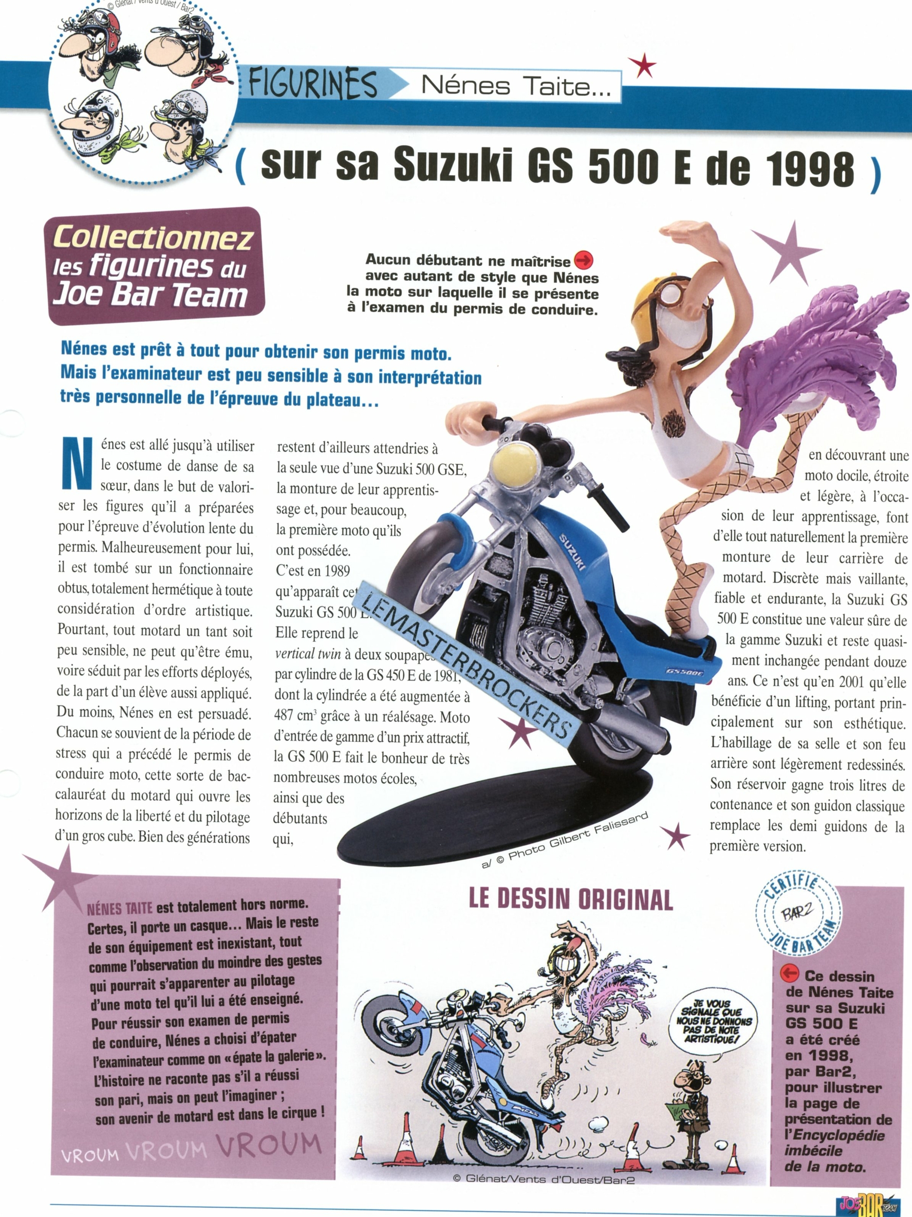 SUZUKI GS 500 E 1998 JOE BAR TEAM NÉNES TAITE - FICHE MOTO GS500