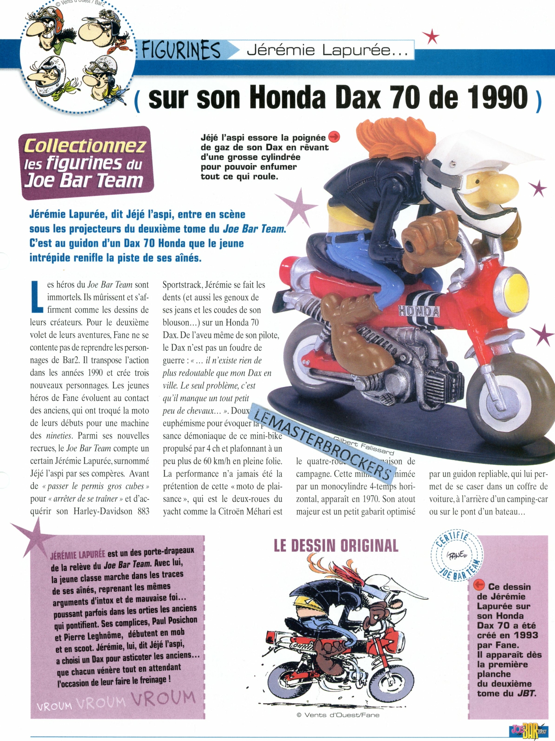 HONDA DAX 70 1990 JOE BAR TEAM JÉRÉMIE LAPURÉE - FICHE MOTO MINIBIKE