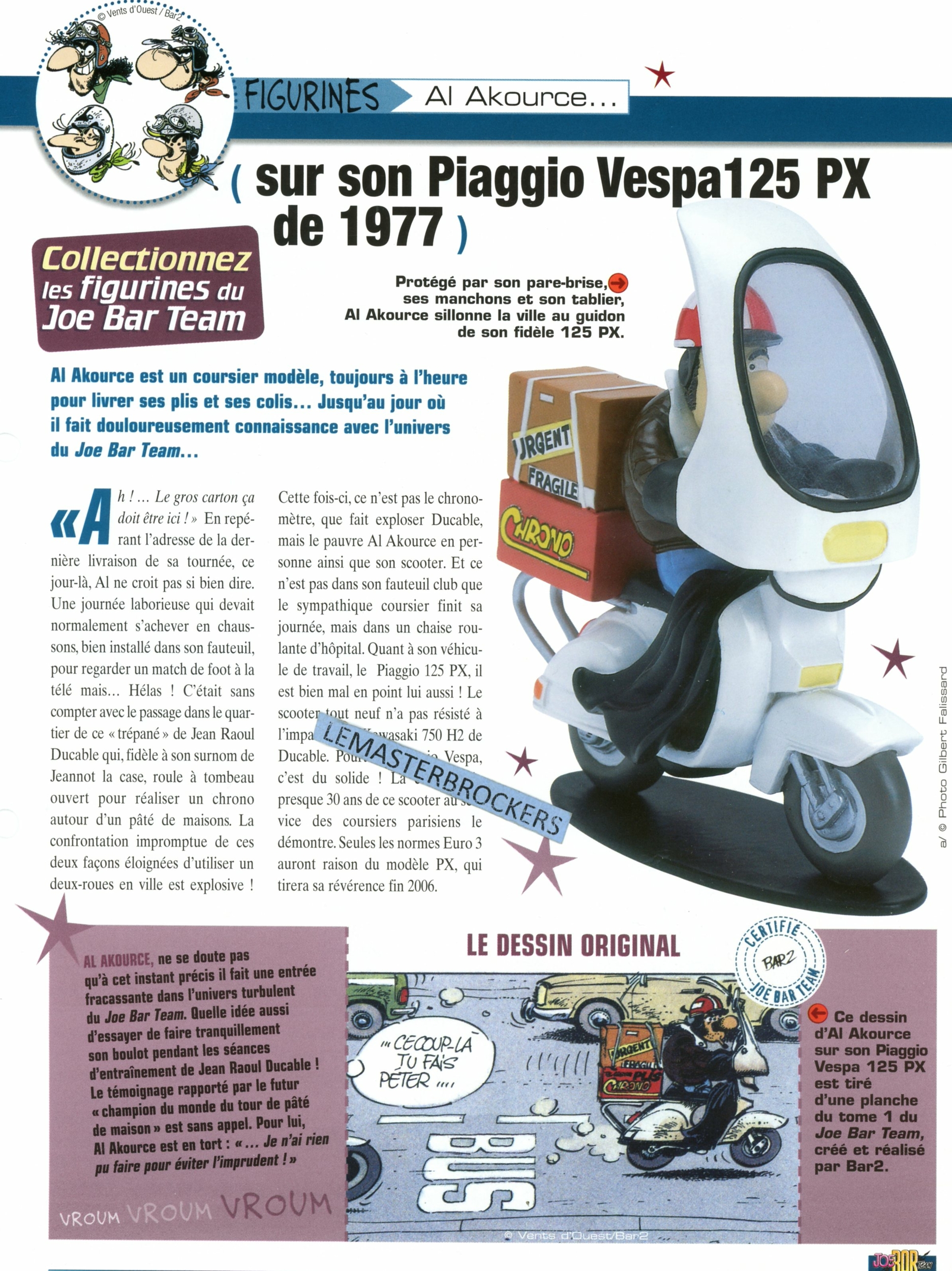 PIAGGIO VESPA 125 PX 1977 JOE BAR TEAM AL AKOURCE - FICHE SCOOTER-LEMASTERBROCKERS