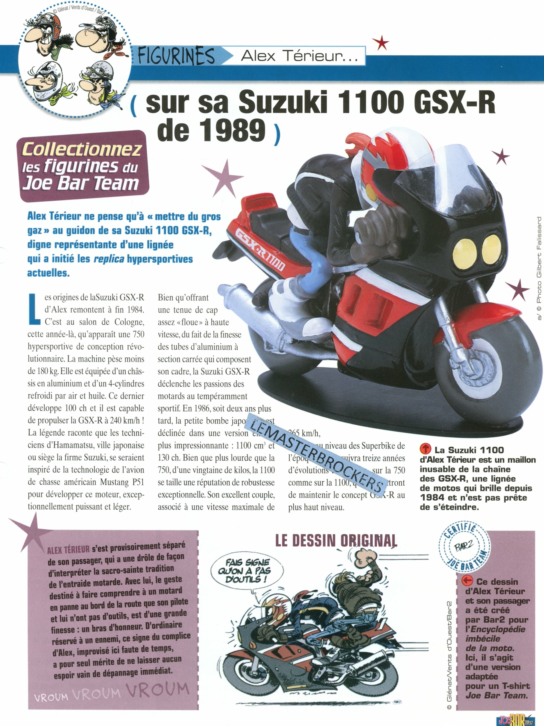 SUZUKI GSX-R 1100 1989 JOE BAR TEAM ALEX TÉRIEUR - FICHE MOTO