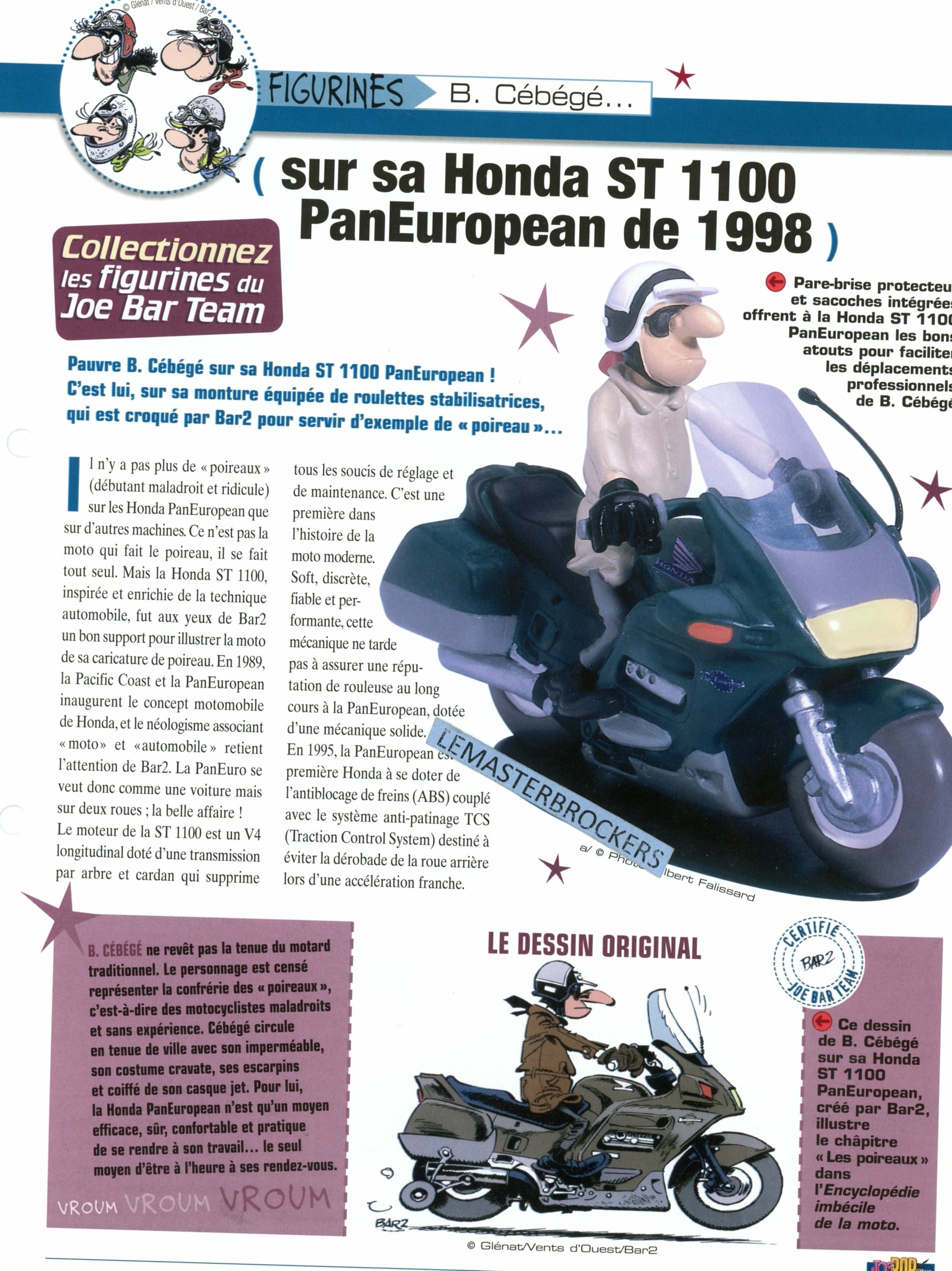 HONDA ST 1100 PANEUROPEAN 1998 JOE BAR TEAM CEBEGE - FICHE MOTO ST1100 -LEMASTERBROCKERS