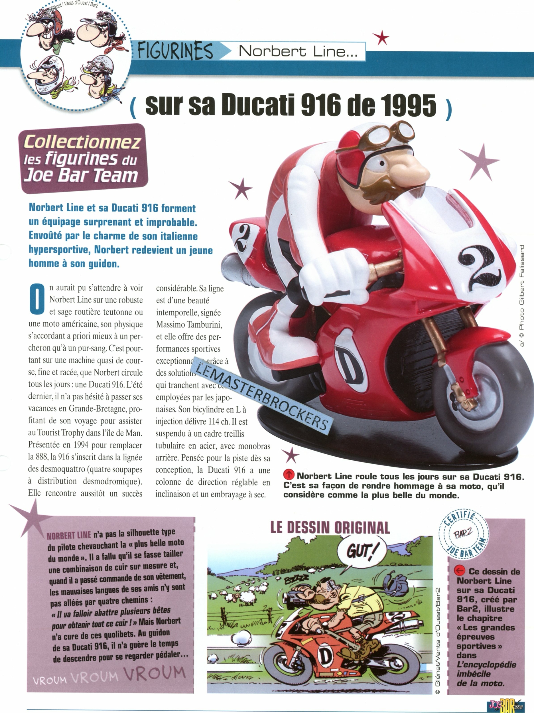 DUCATI 916 1995 JOE BAR TEAM NORBERT LINE - FICHE MOTO-LEMASTERBROCKERS