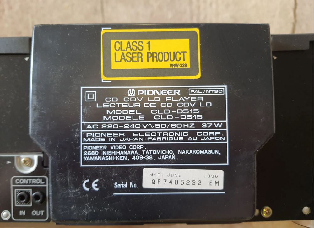 PLAYER-LASERDISC-PIONEER-CLDD515-LEMASTERBROCKERS-PAL-NTSC