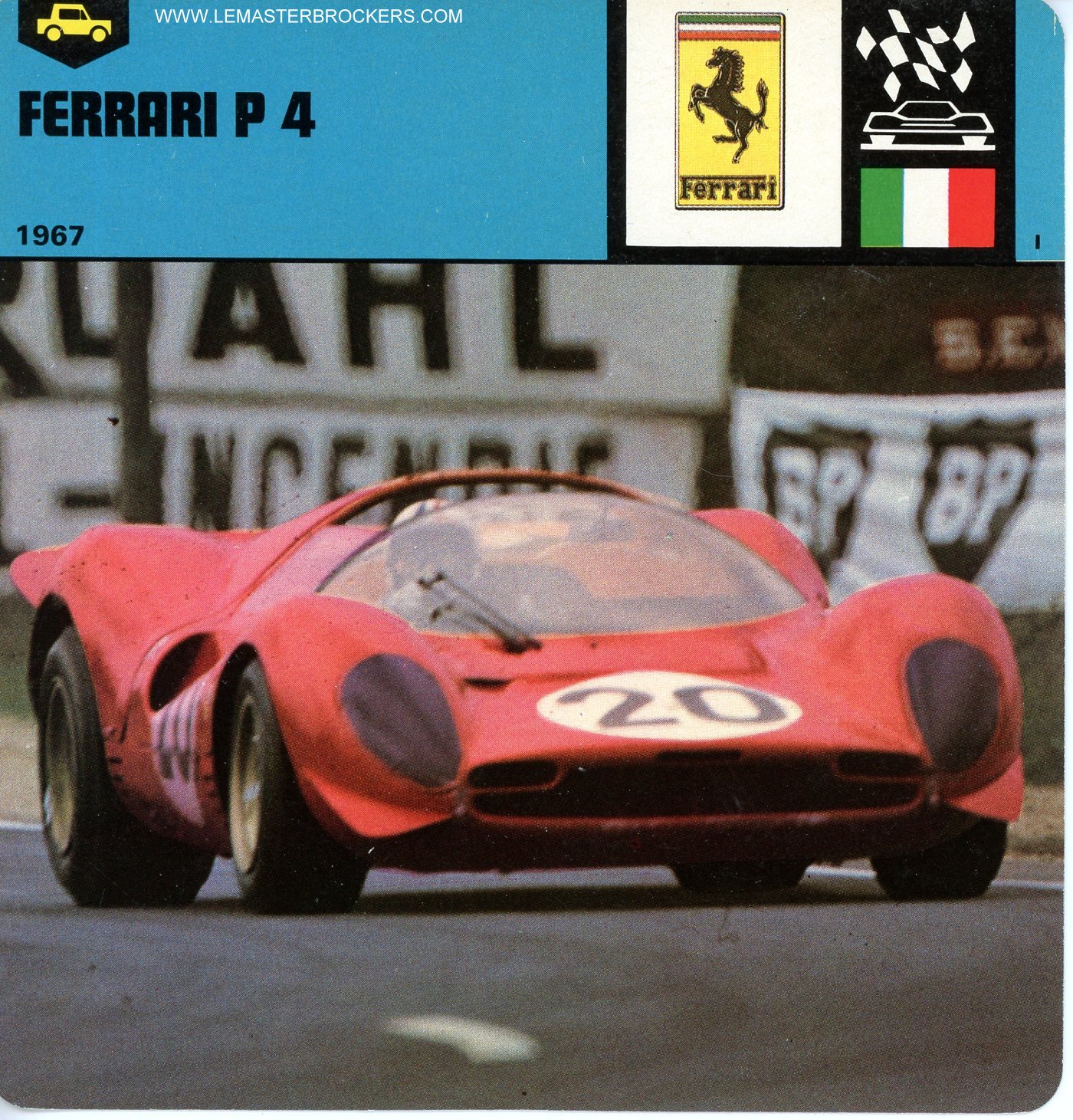 FICHE AUTO FERRARI P4 1967