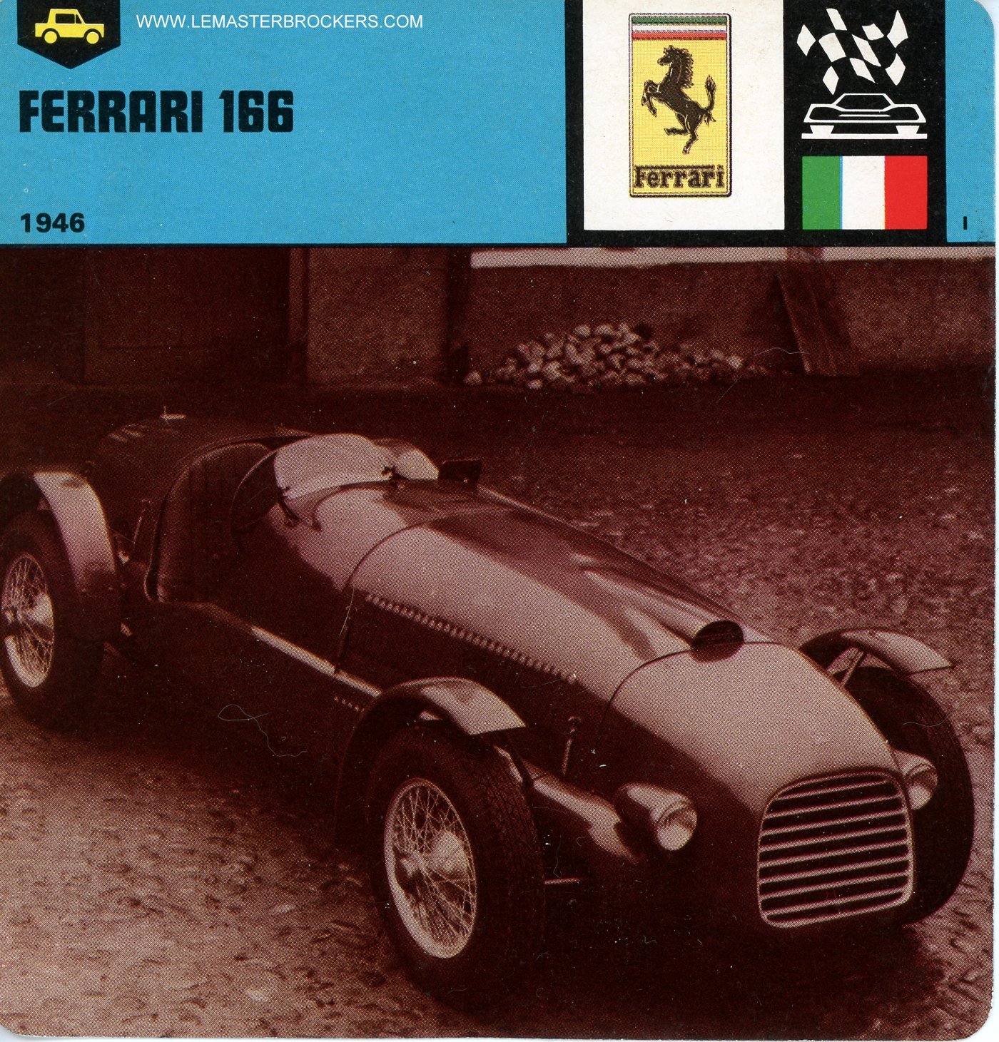 CARS-CARD-FICHE AUTO FERRARI 166-PHOTO-FERRARI