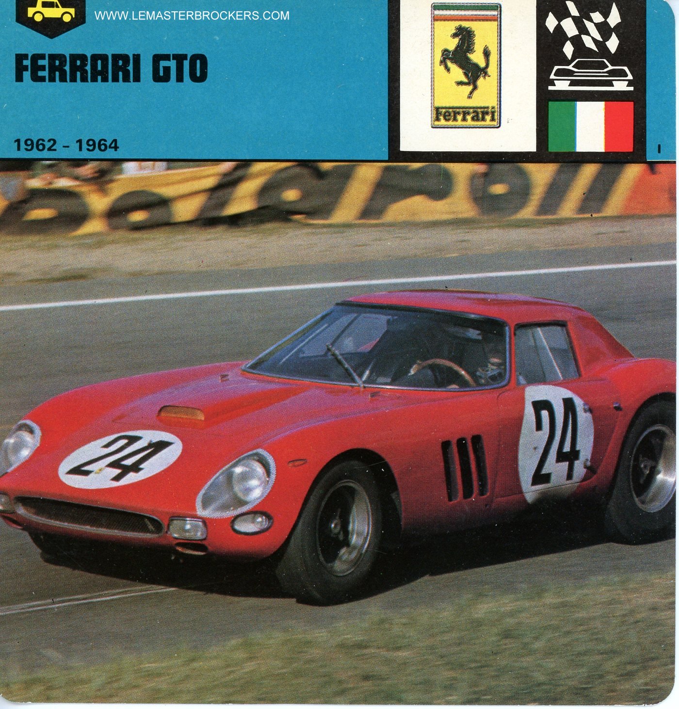 FICHE AUTO FERRARI GTO 1962-1964