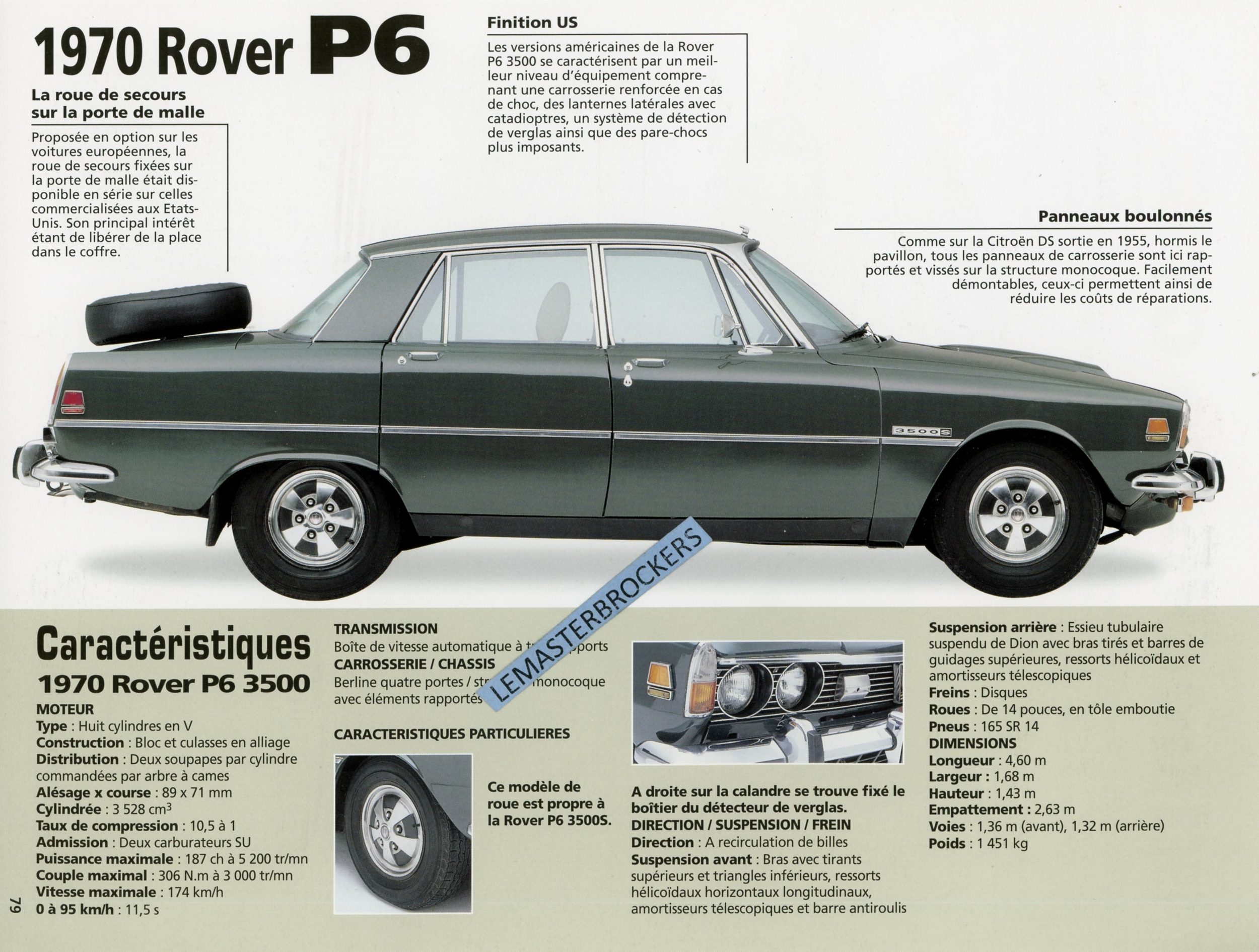 FICHE AUTO ROVER P6 LEMASTERBROCKERS