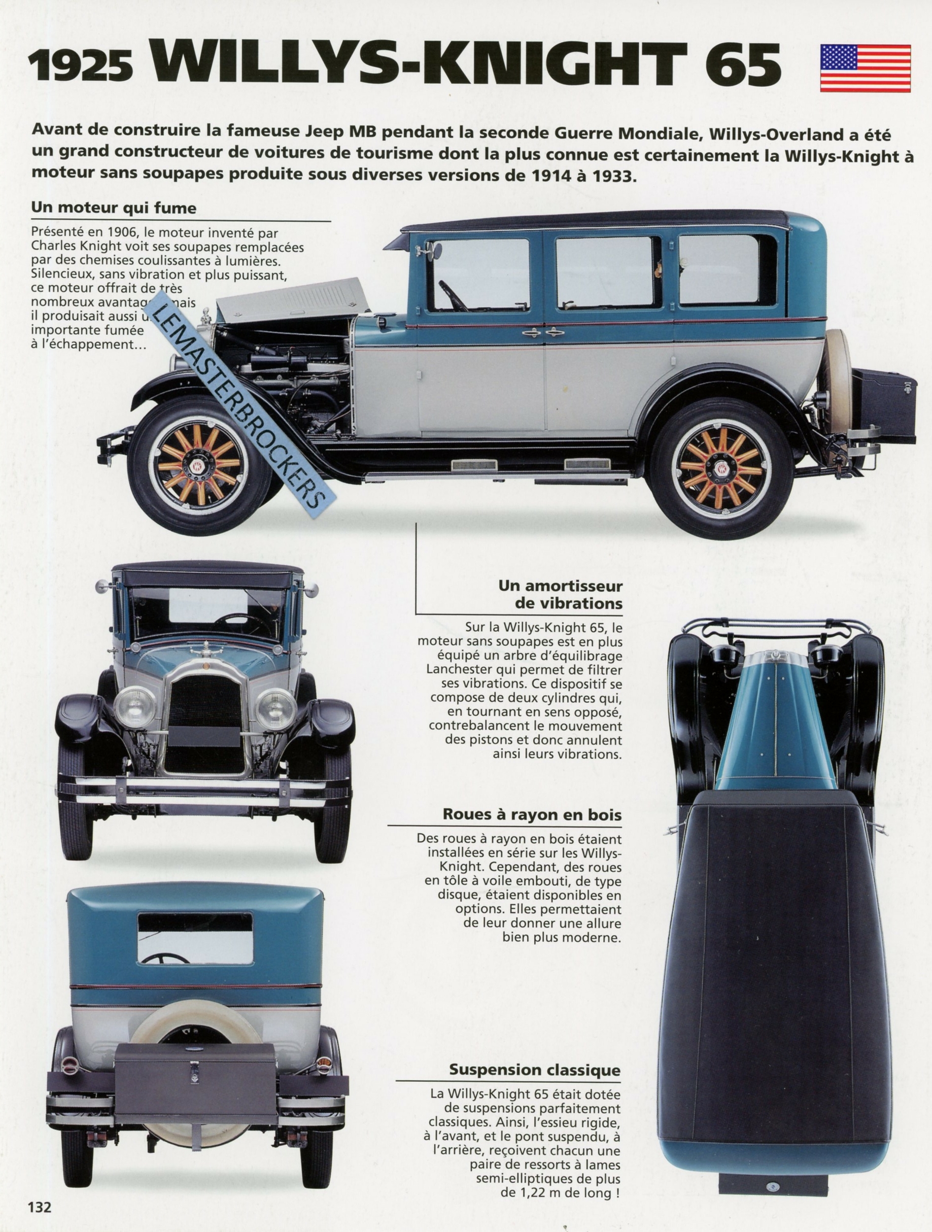 FICHE AUTO WILLYS KNIGHT 65 1925 LEMASTERBROCKERS