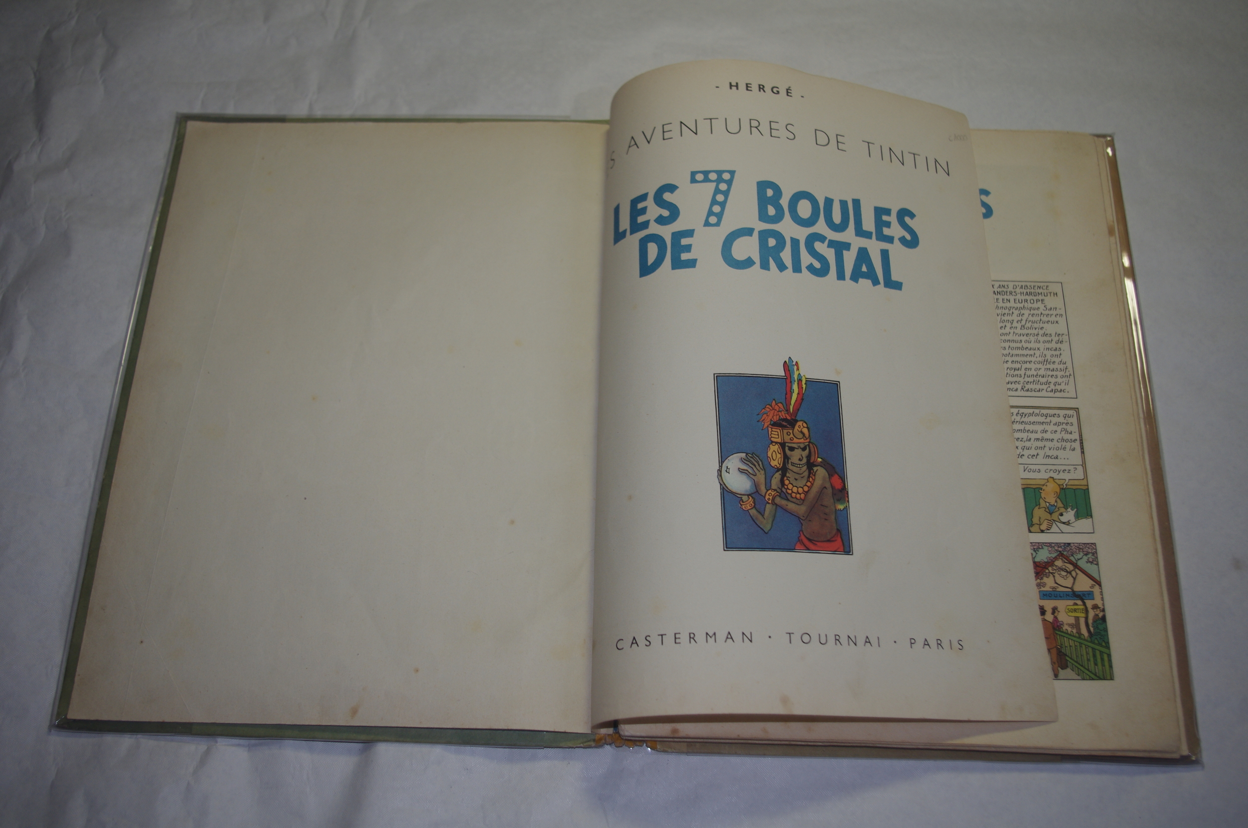 TINTIN SEPT BOULES DE CRISTAL 1948 B2-LEMASTERBROCKERS-BD-ORIGINAL-HERGE