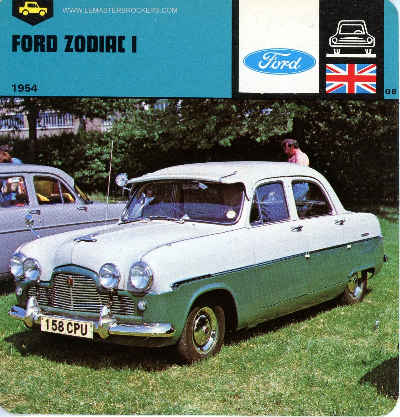 FORD ZODIAC I 1954 - FICHE AUTO-PHOTO