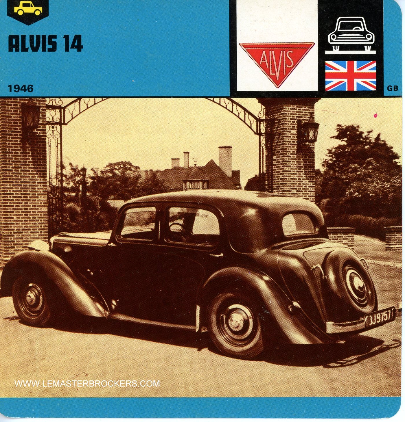 FICHE AUTO ALVIS 14 - 1946