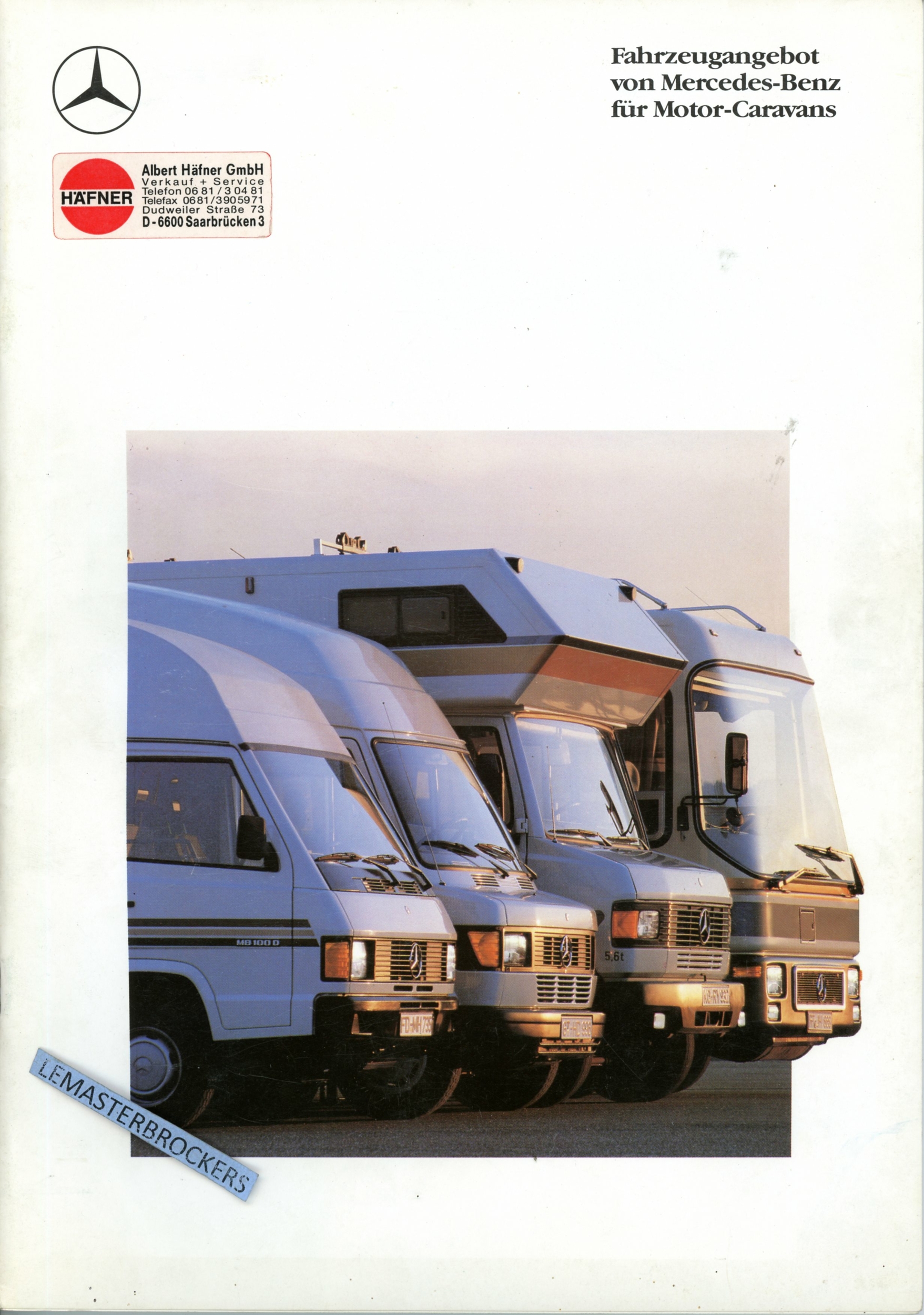 CATALOGUE-BROCHURE-MERCEDES-CAMPING-CAR-LEMASTERBROCKERS-1988
