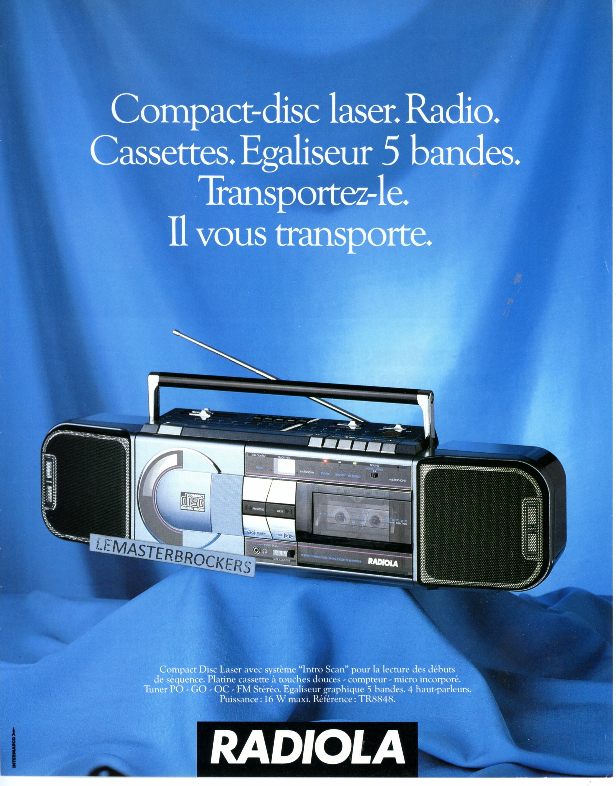 RADIOLA TR8848 PUBLICITÉ PRESSE PUB ADVERTISING LEMASTERBROCKERS VINTAGE