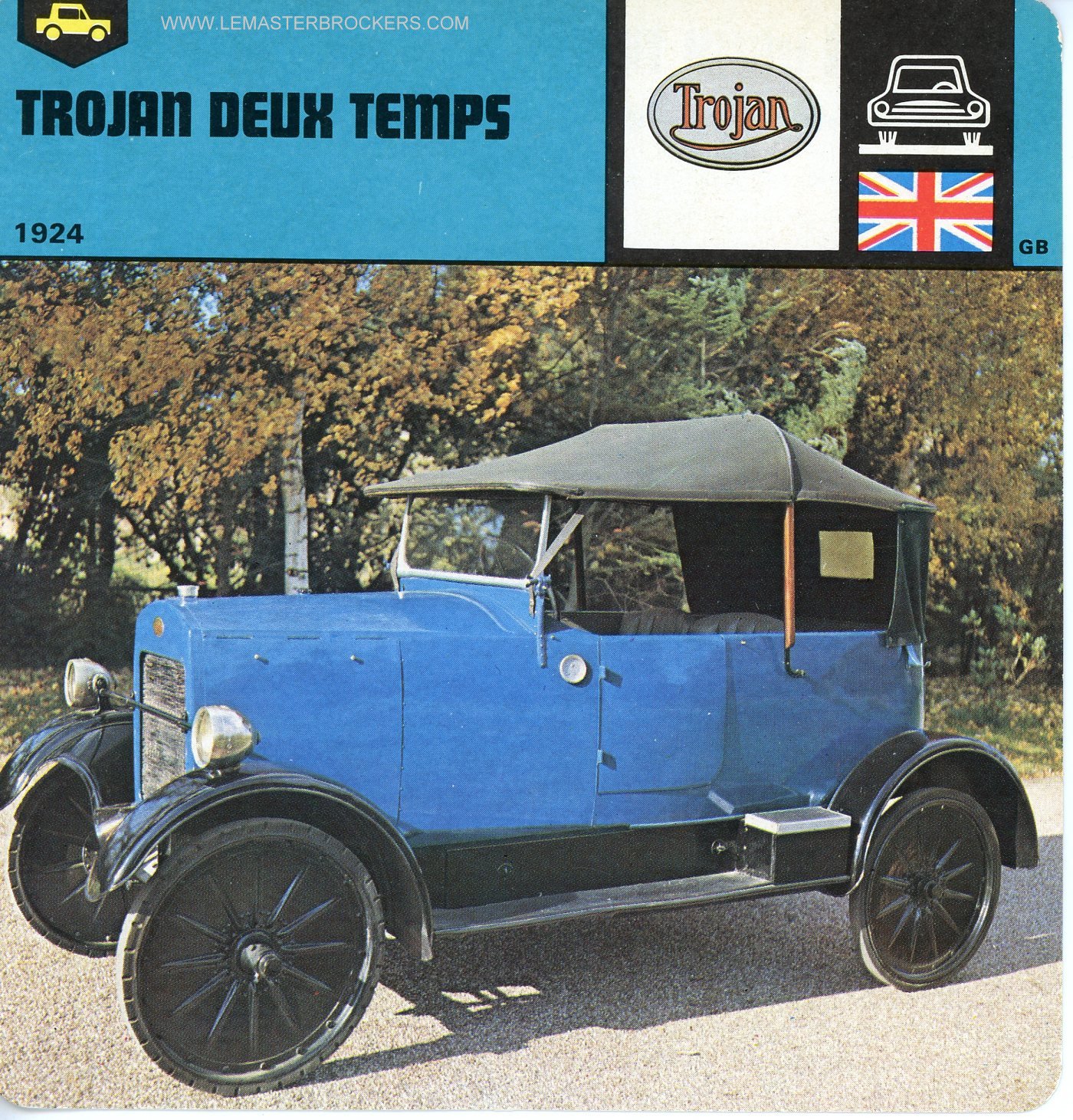 FICHE TROJAN DEUX TEMPS 1924