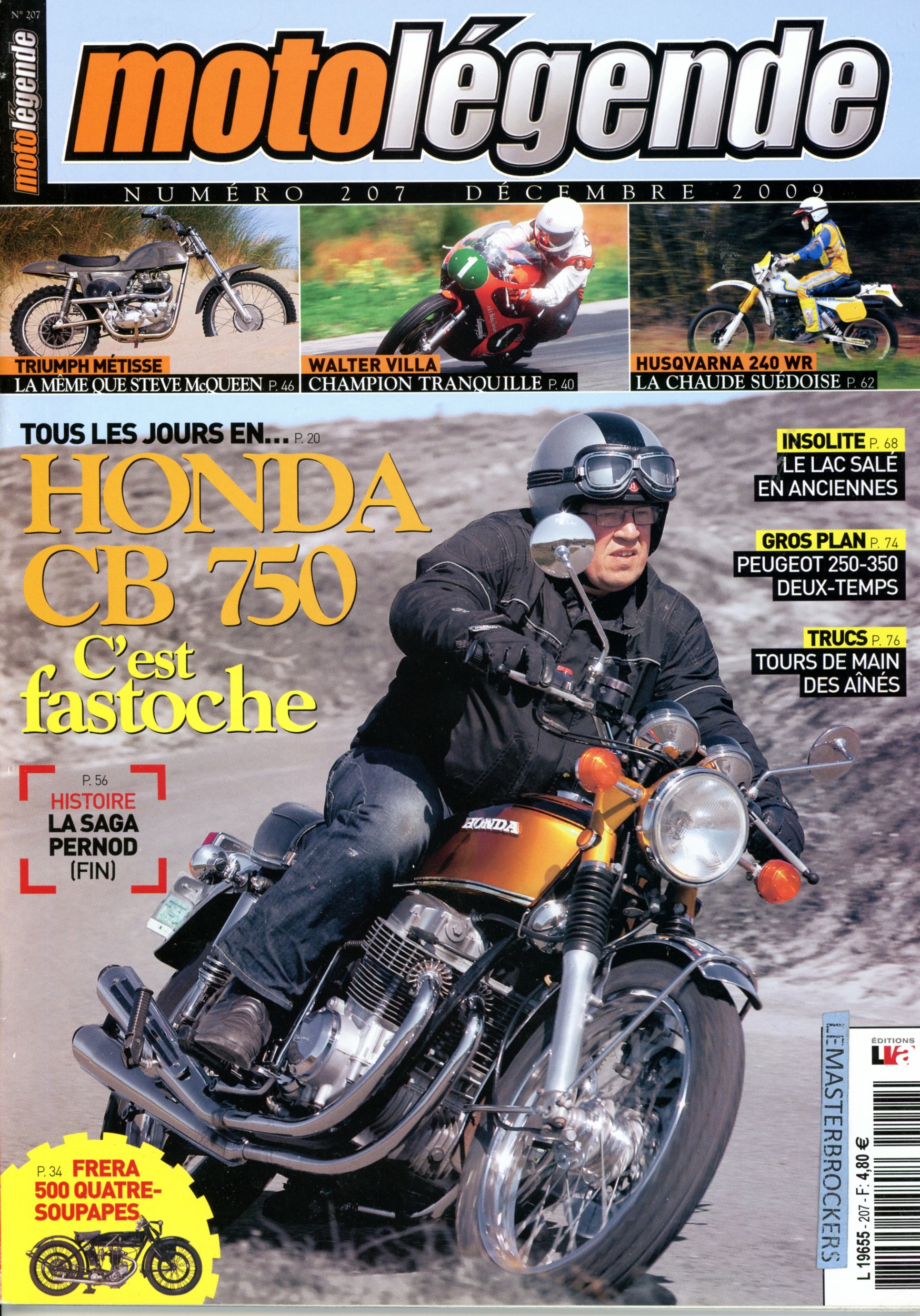 MOTO-LEGENDE-207-2009-REVUE-MAGAZINE-LEMASTERBROCKERS-HONDA-CB750-WR240