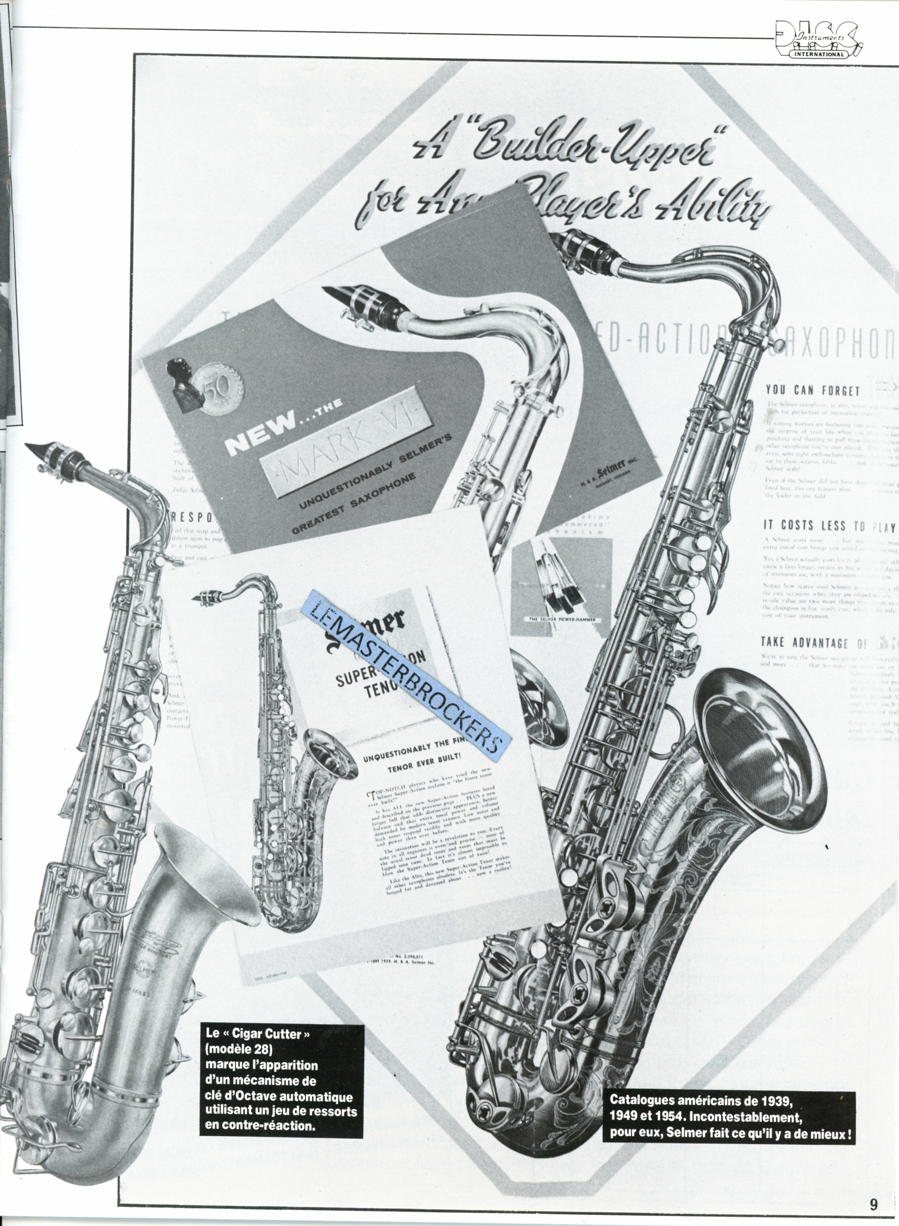 BROCHURE-henri-SELMER-saxophone-CLARINETTE-PARIS-FRANCE-1985-ADVERSING-lemasterbrockers