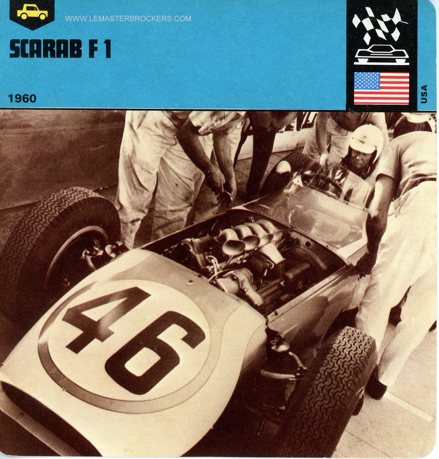 FICHE AUTO SCARAB F1 1960
