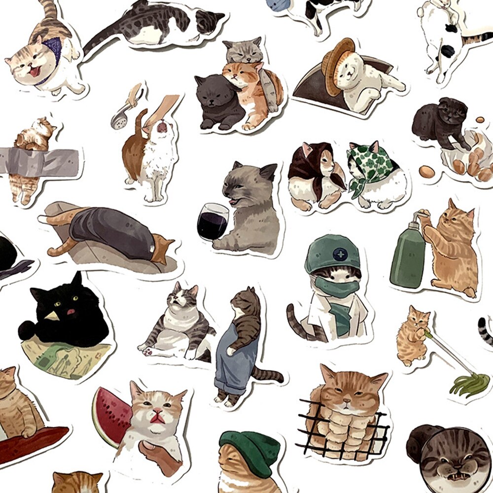 LOT-AUTOCOLLANT-STICKERS-CHAT-MIAOU-MINET-MINOU-LEMASTERBROCKERS