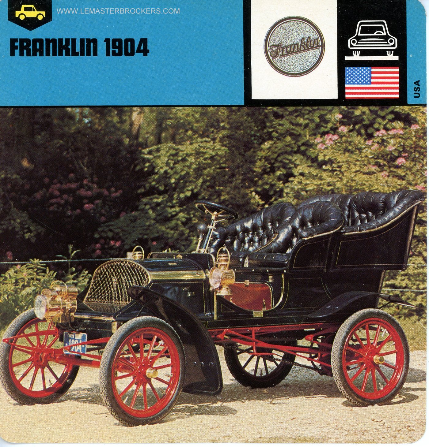 CARS-CARD-FICHE AUTO FRANKLIN 1904