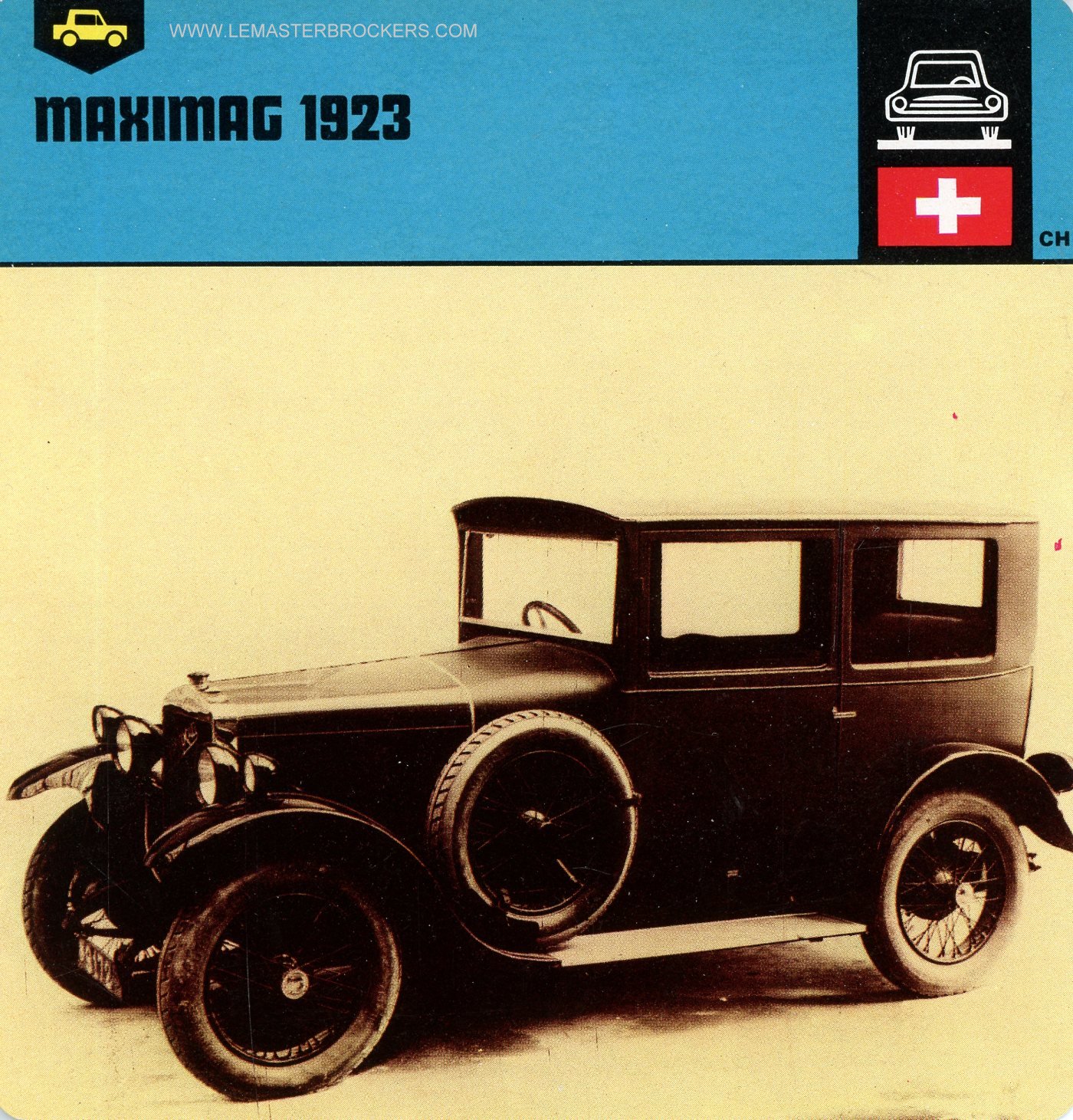 FICHE AUTO MAXIMAG 1923