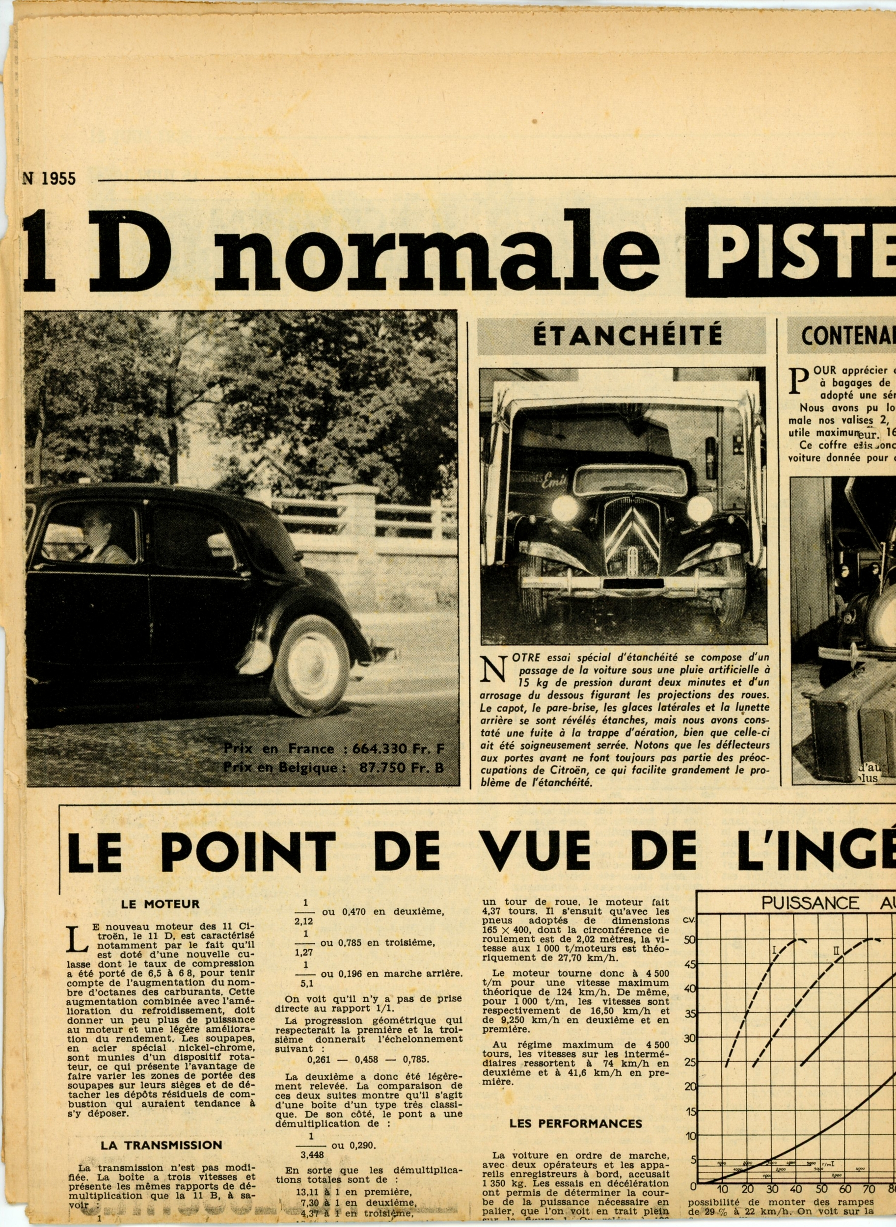 CITROËN-11D-TRACTION-ARTICLE-PRESSE-1955-LEMASTERBROCKERS