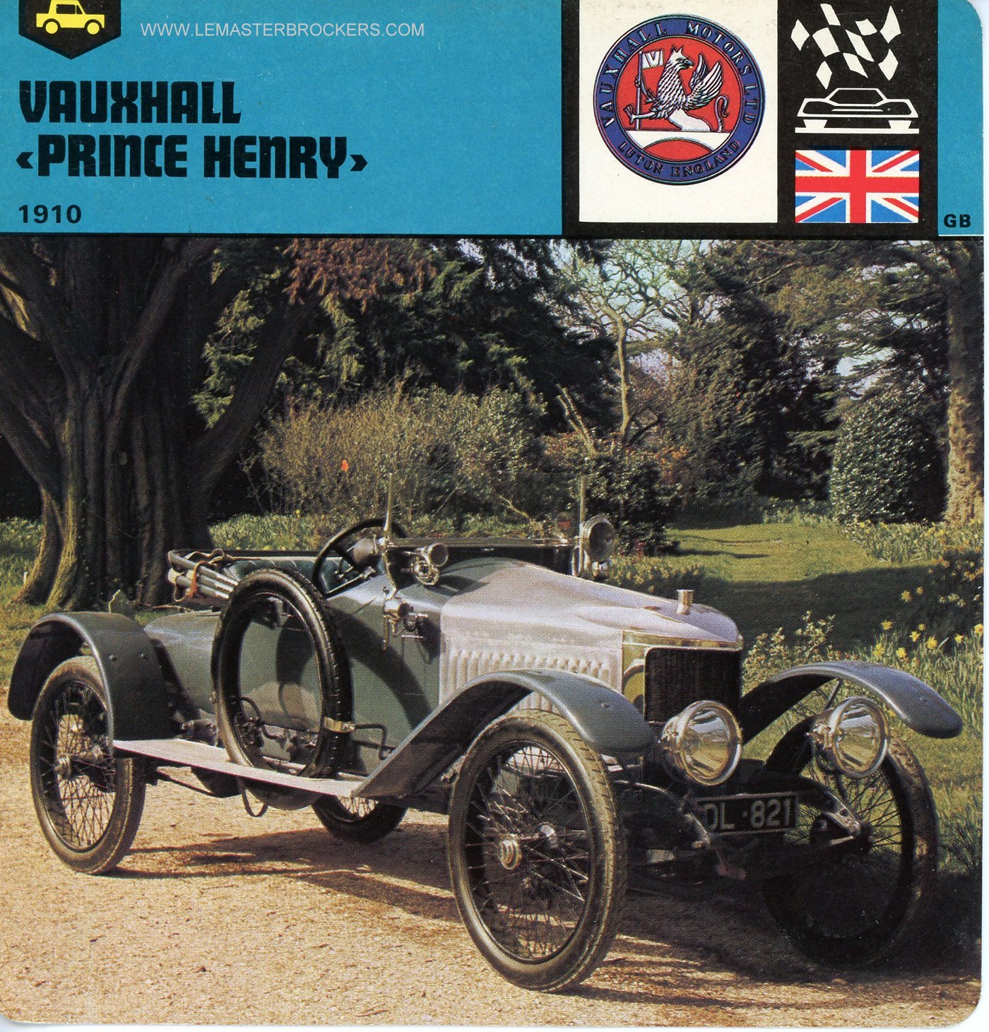 FICHE VAUXHALL PRINCE HENRY - 1910