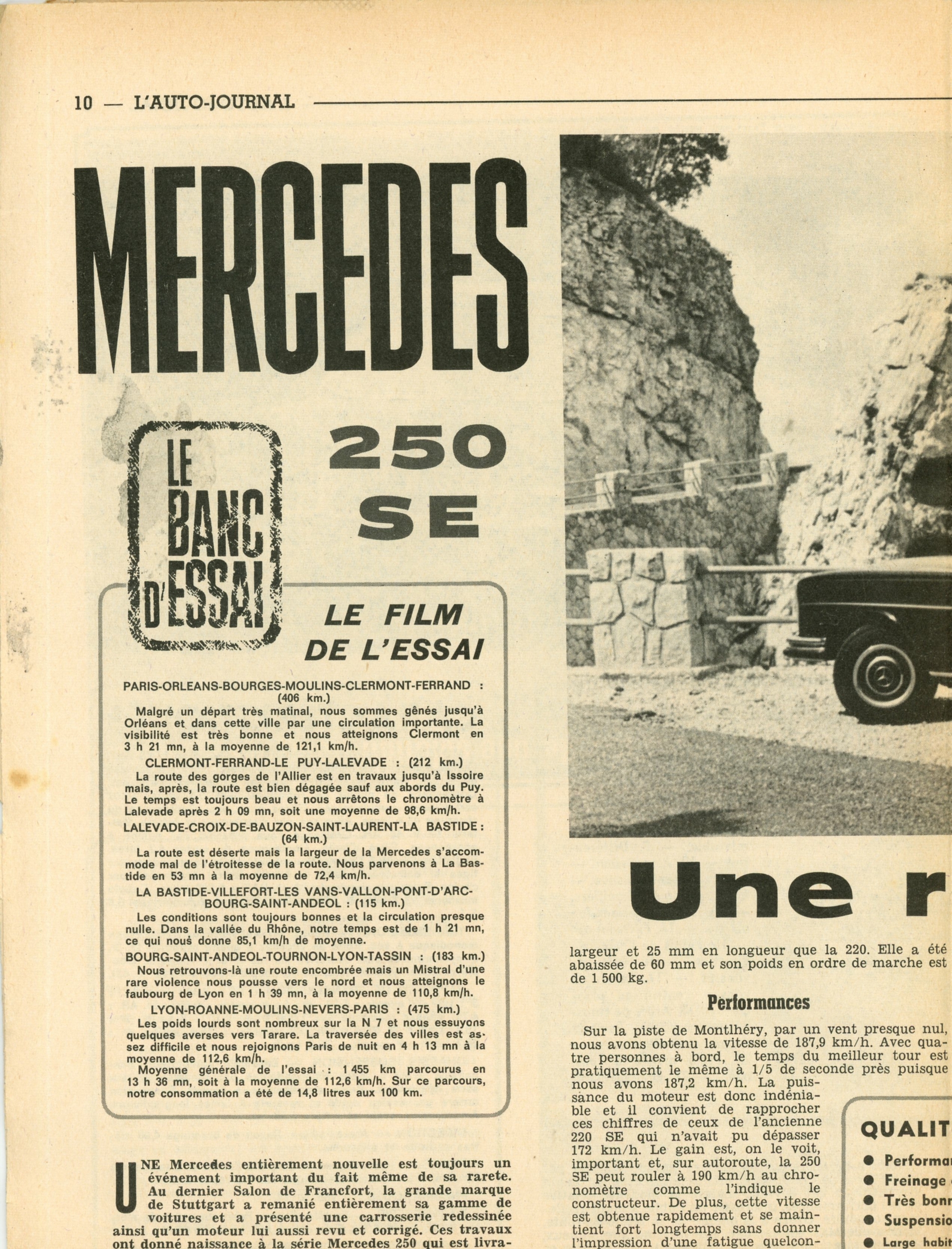 MGB-GT-MERCEDES-250SE-ARTICLE-PRESSE-LEMASTERBROCKERS-1966