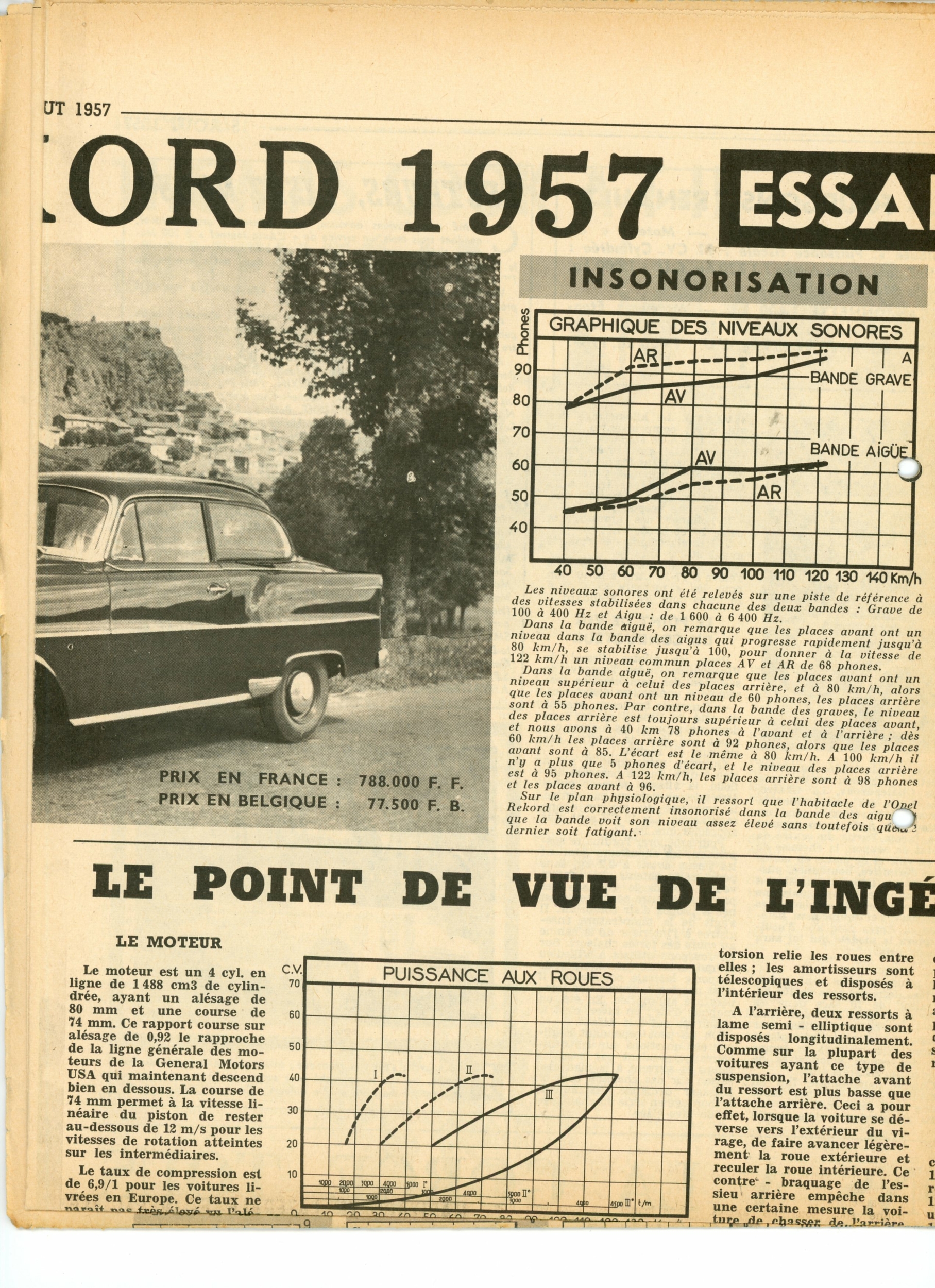 OPEL REKORD-ARTICLE-PRESSE-LEMASTERBROCKERS-1957
