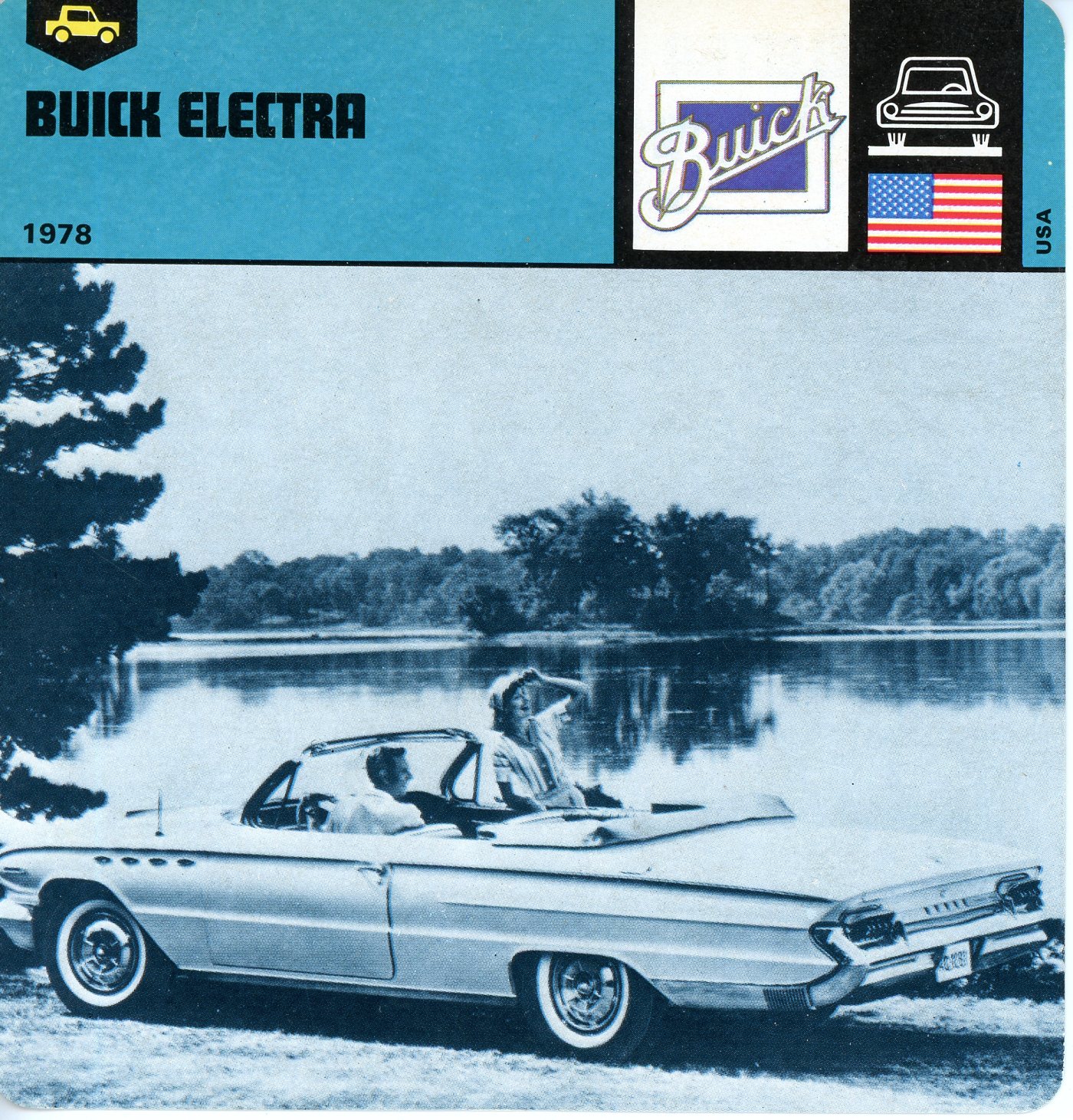 FICHE BUICK ELECTRA CARS-CARD LEMASTERBROCKERS