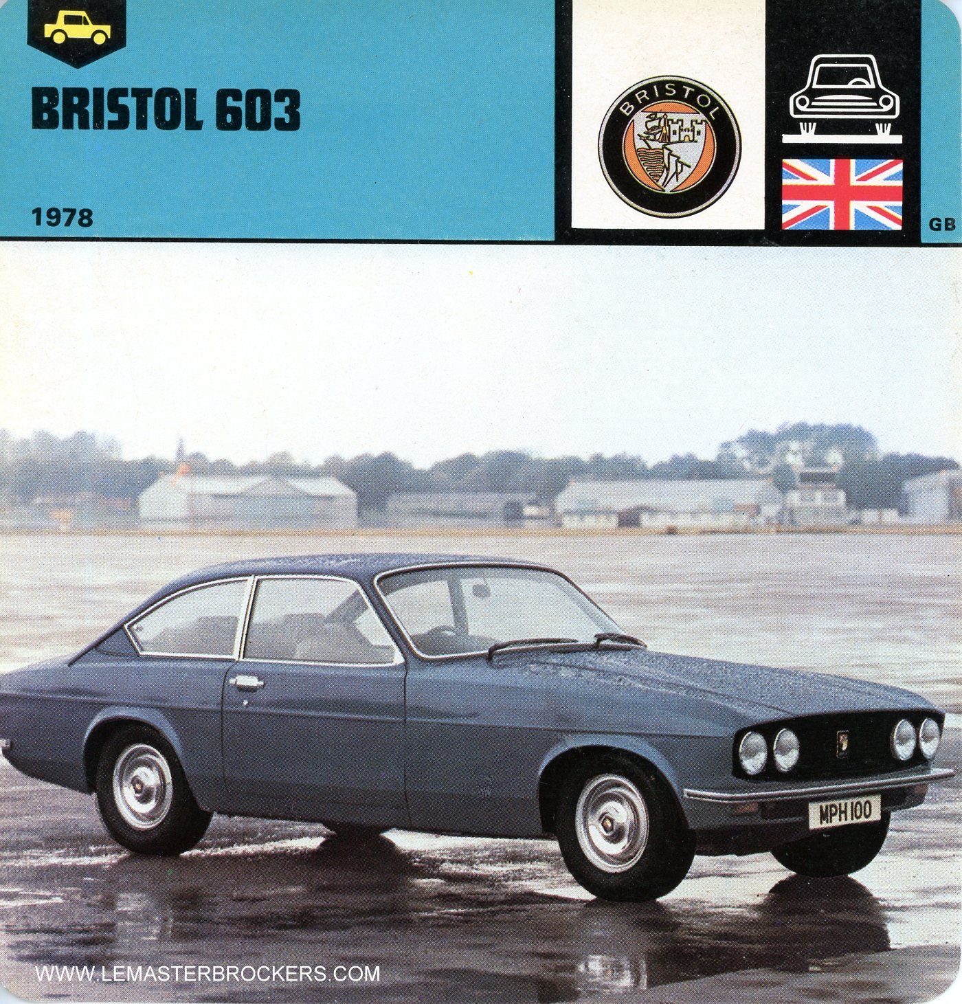 FICHE AUTO BRISTOL 603 - 1978