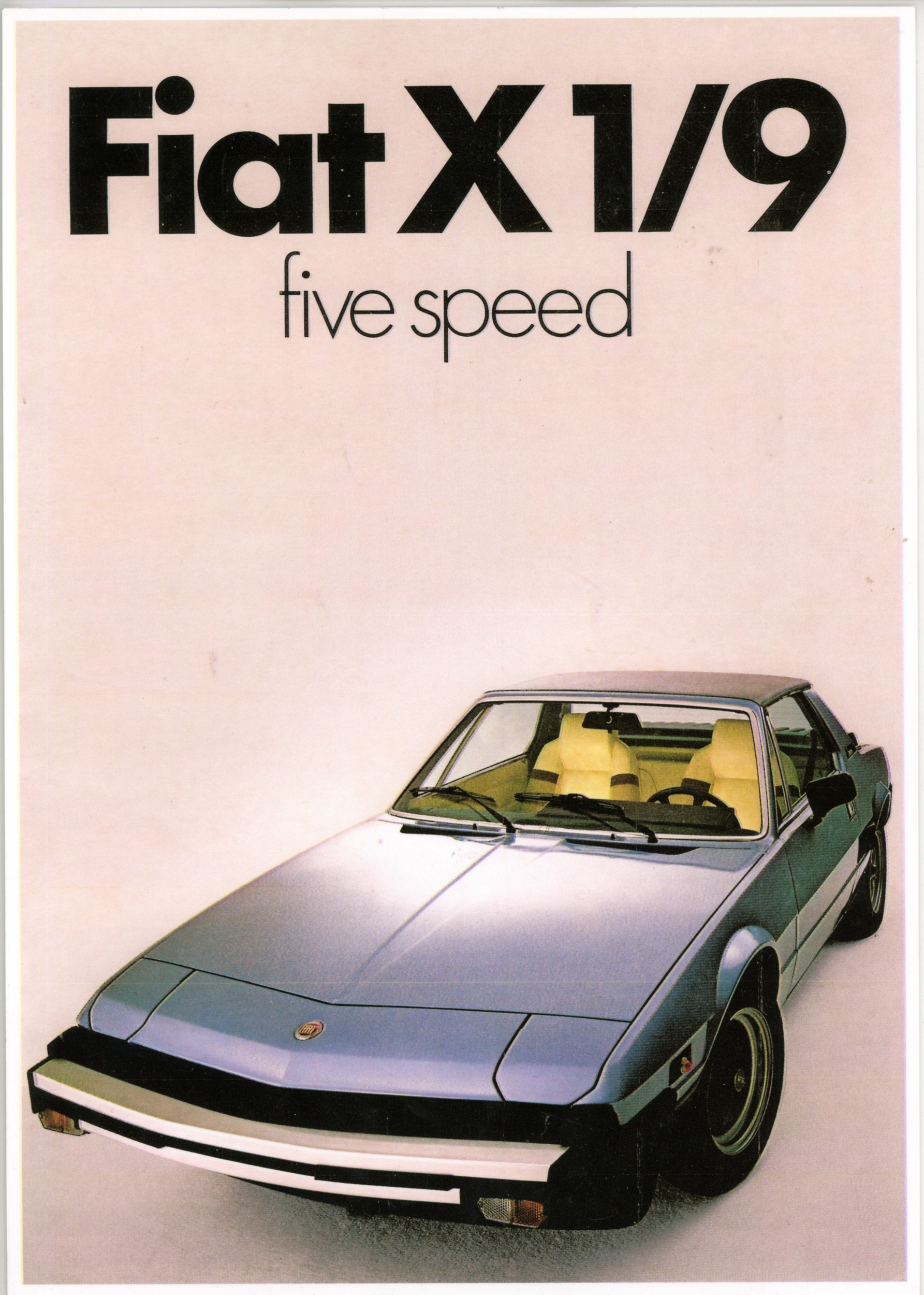 BROCHURE-FIAT-X1/9-1/9-BERTONE-PROSPEKT-REPRODUCTION-LEMASTERBROCKERS-FICHE-AUTO-facsimilé