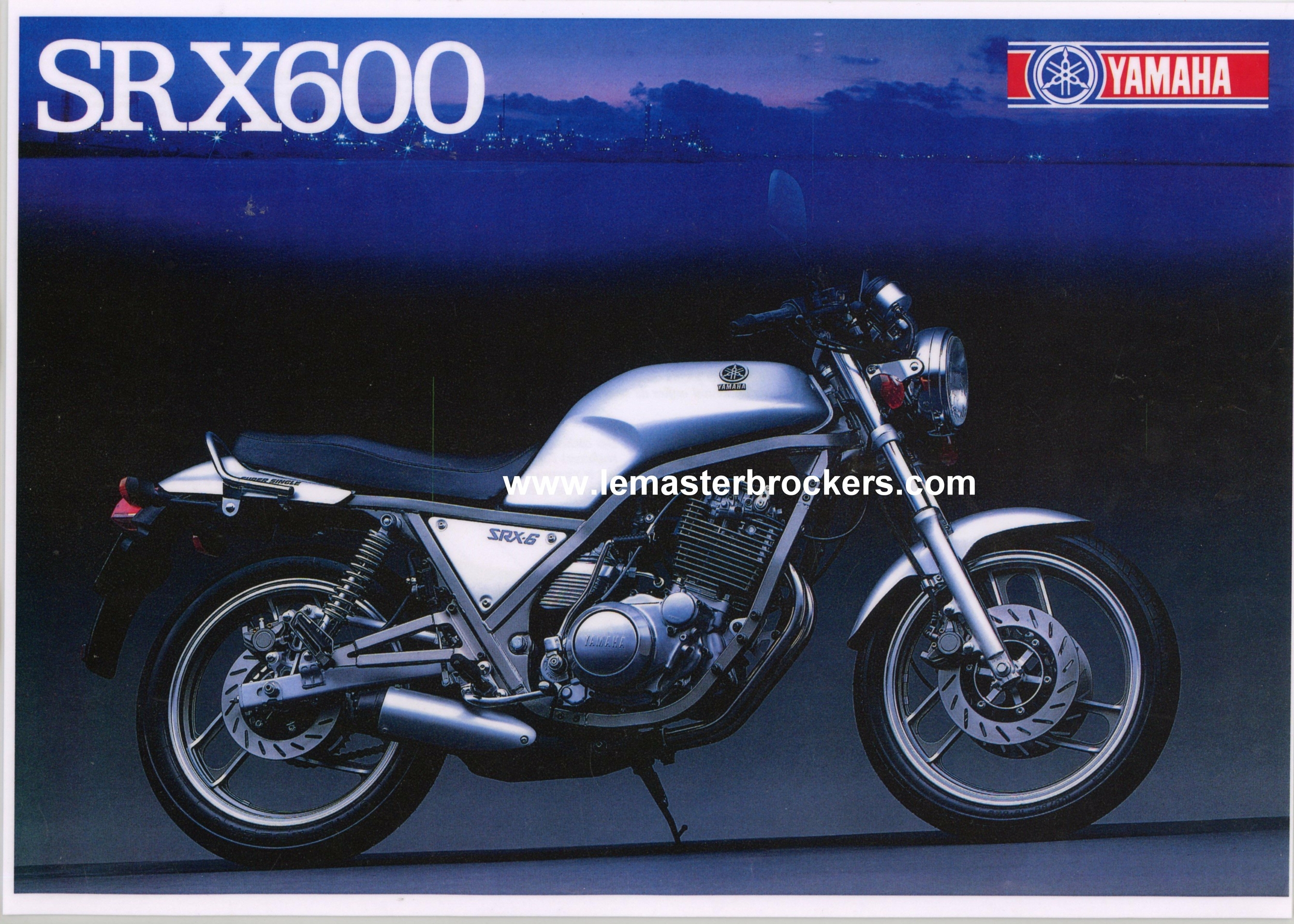 BROCHURE YAMAHA SRX600 1986 - FICHE MOTO SRX 600 FAC-SIMILÉ
