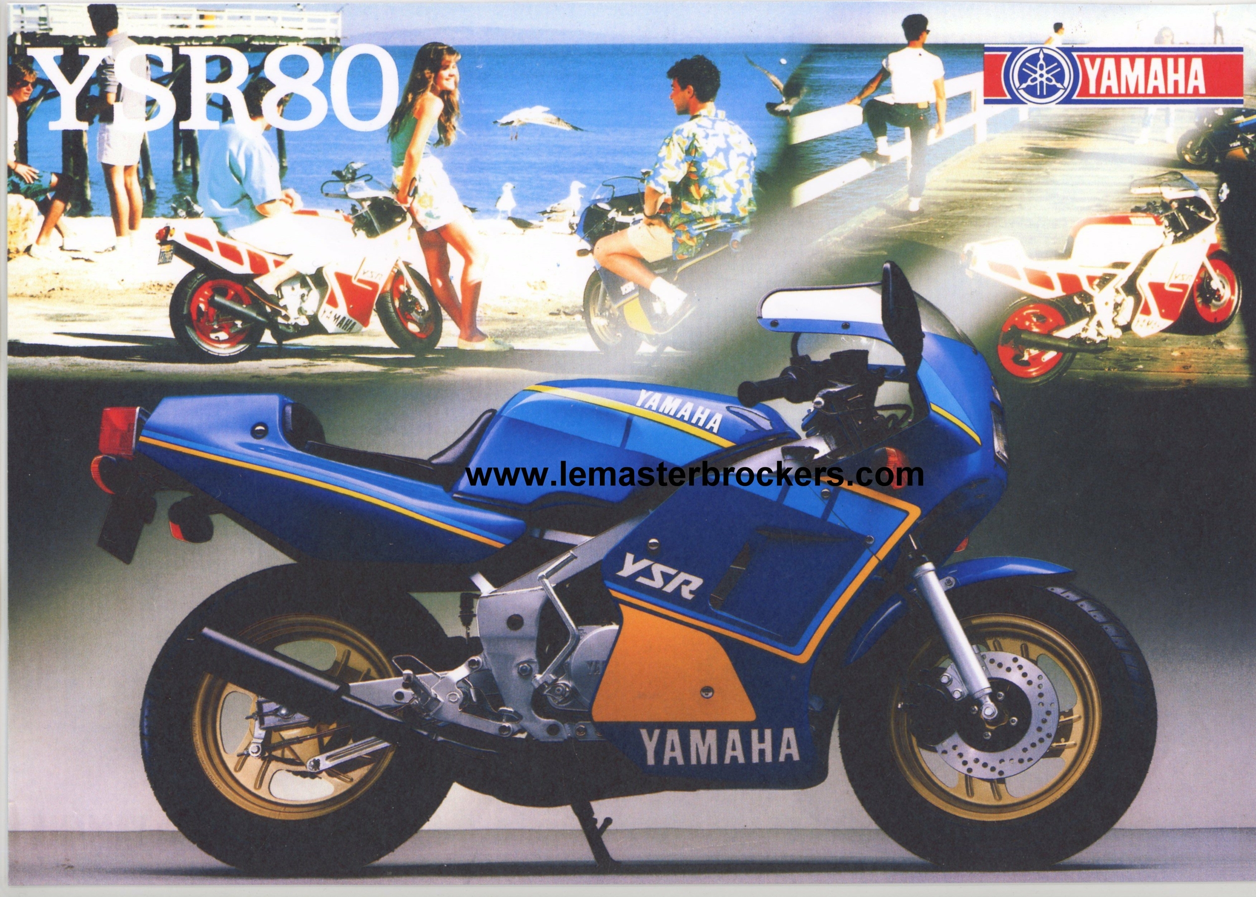 BROCHURE-YAMAHA-YSR-80-YSR80-PROSPEKT-REPRODUCTION-LEMASTERBROCKERS-FICHE-MOTO-facsimilé