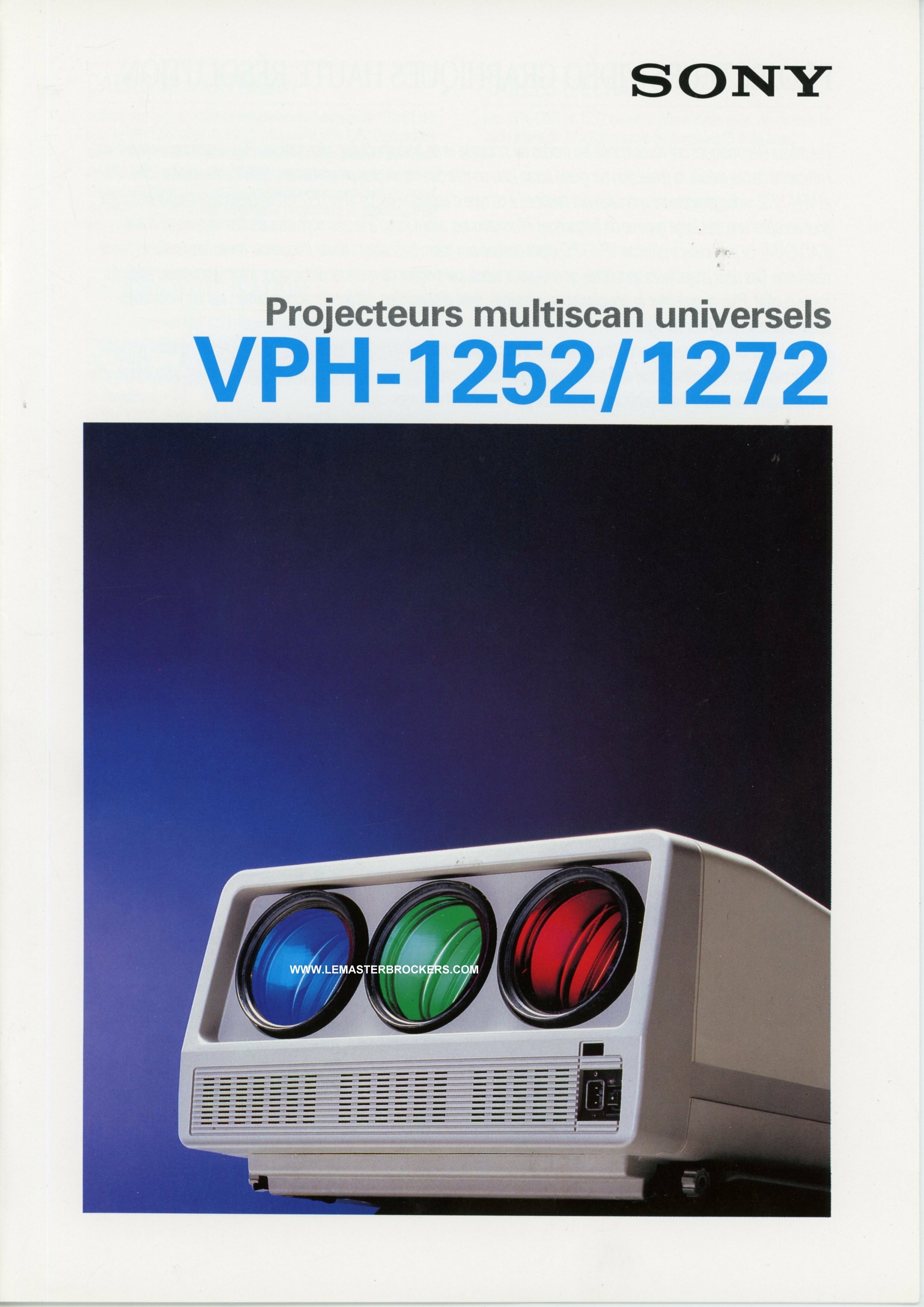 SONY-VHP-1252-1272-BROCHURE-PROSPEKT-LEMASTERBROCKERS-catalogue-Projecteur-vidéo