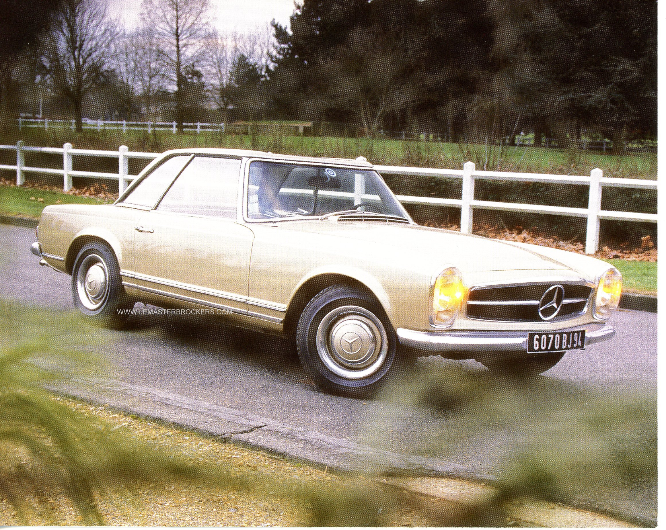 FICHE AUTO MERCEDES 280SL - 1963