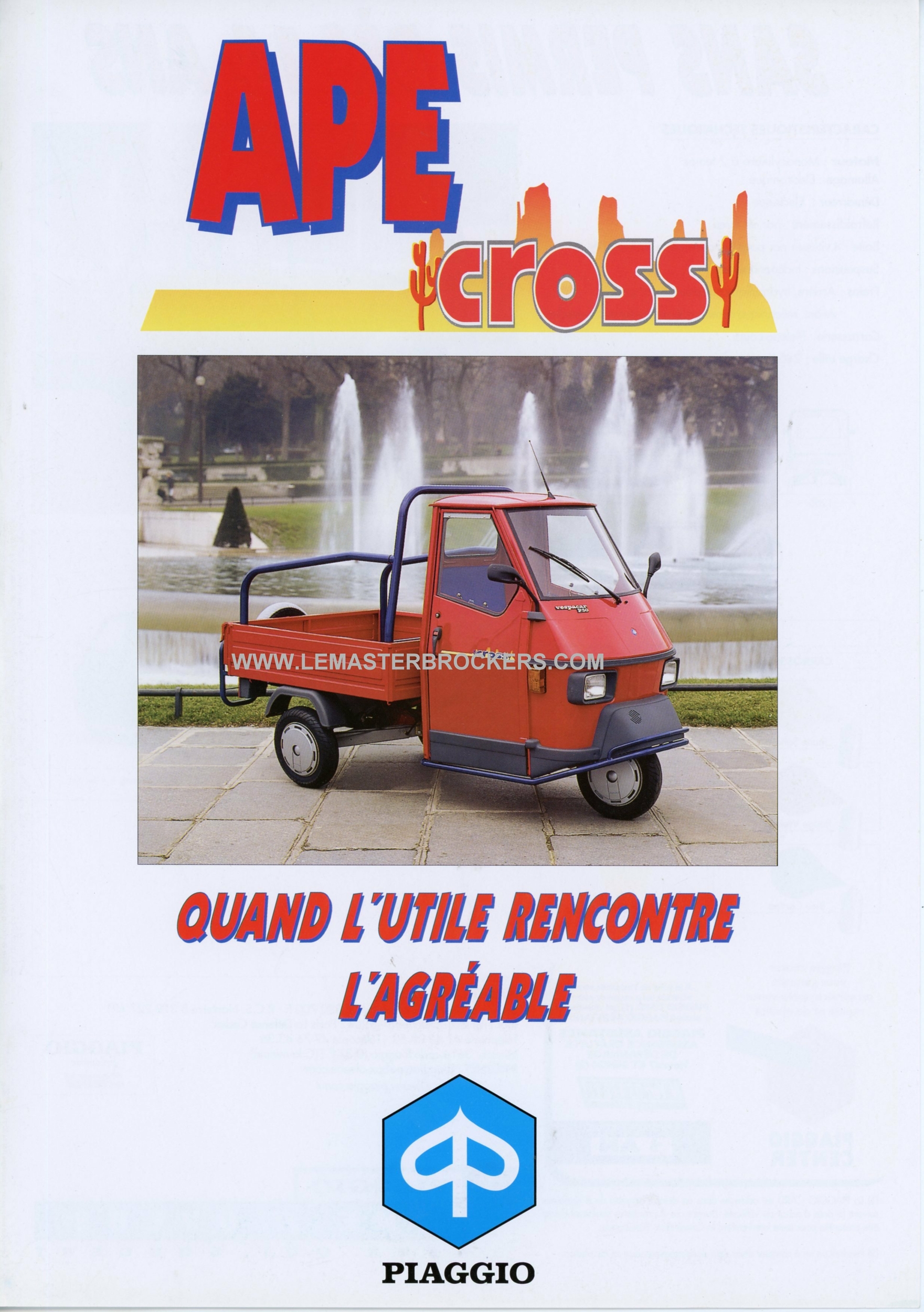 brochure-VESPA-CAR-50-APE-CROSS-lemasterbrockers-CATALOGUE-TRICYLE-VESPACAR