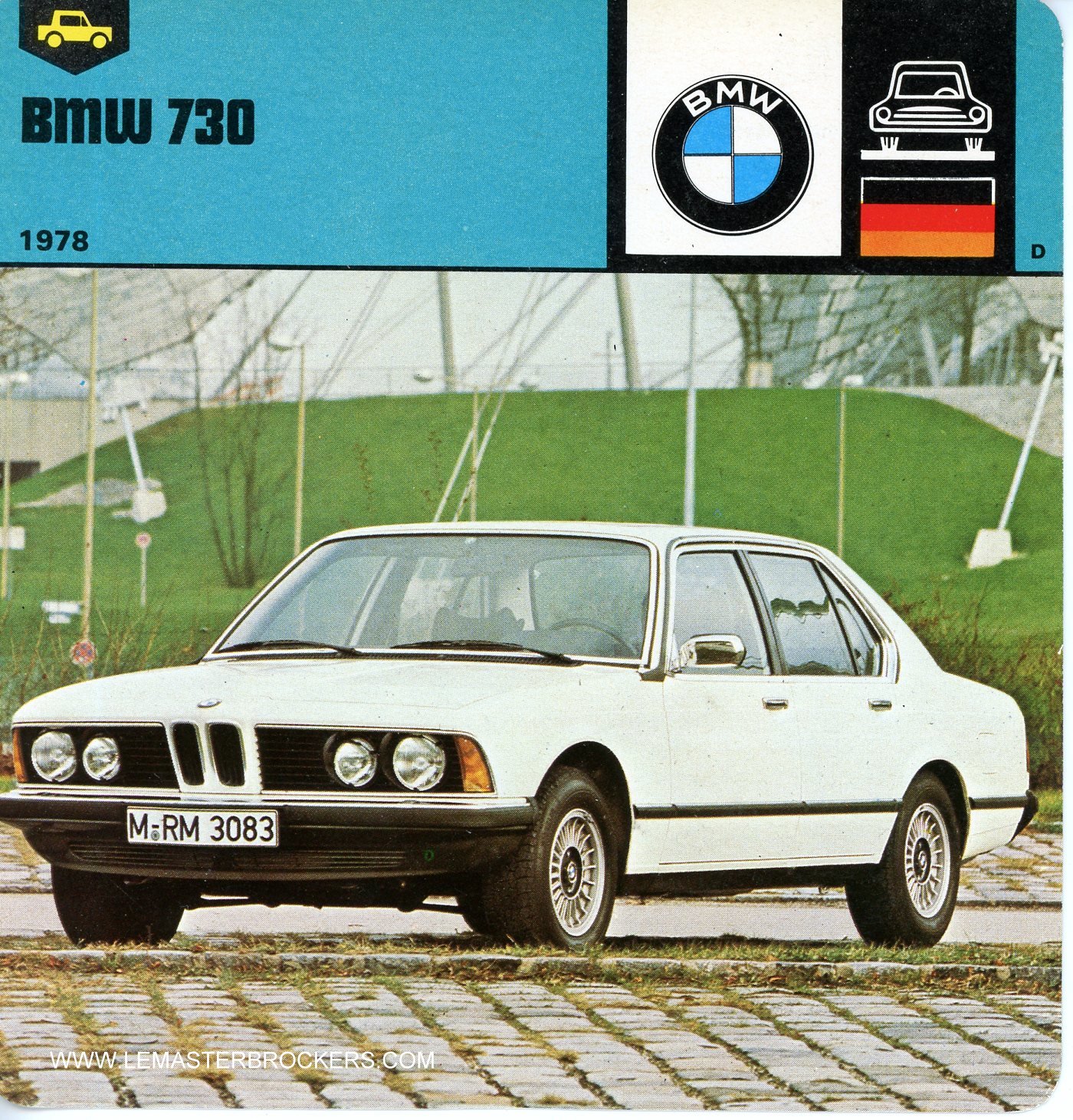 FICHE AUTO BMW 730 CARS-CARD LEMASTERBROCKERS