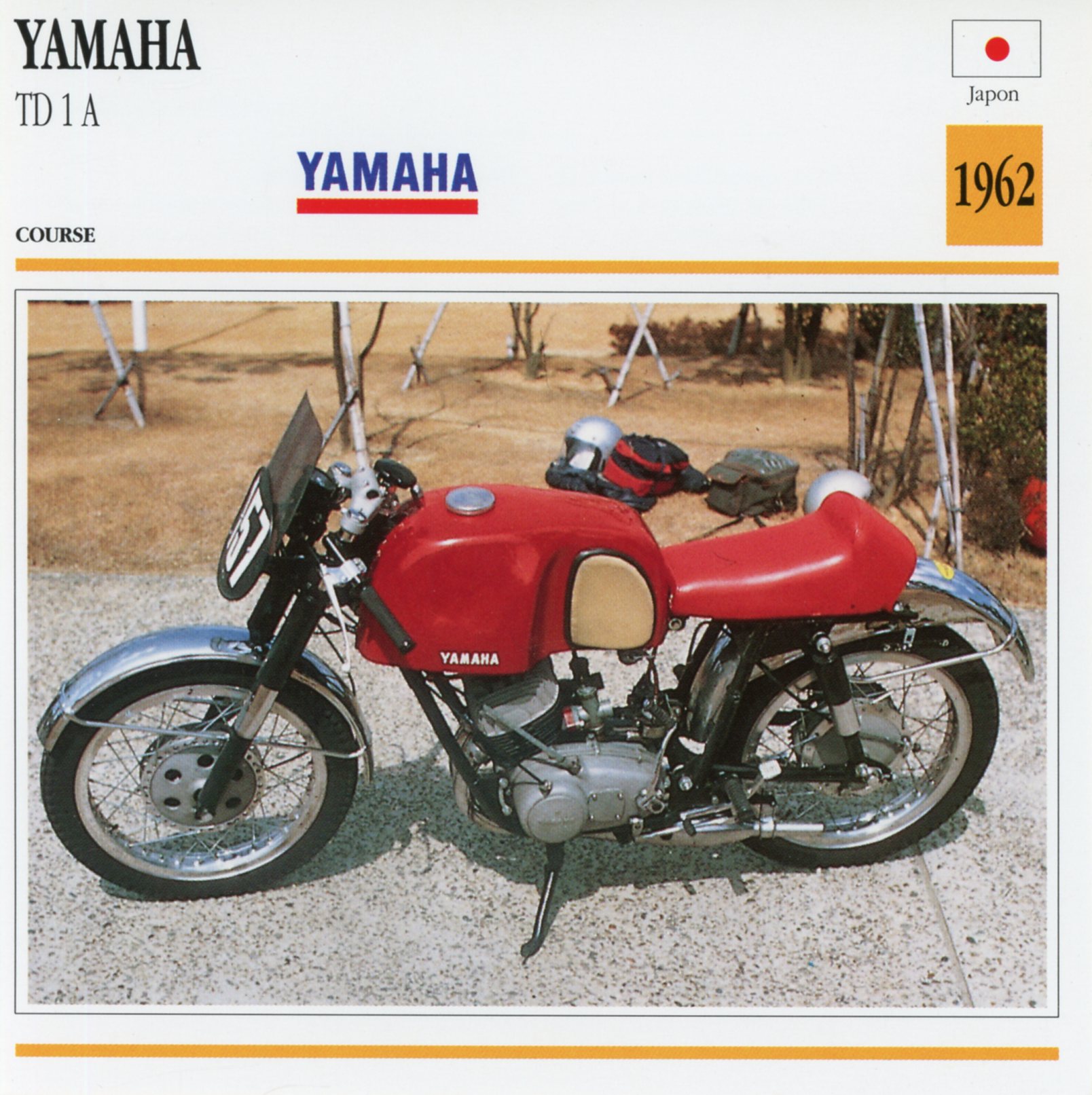 FICHE-MOTO-YAMAHA-TD-1A-TD1-TD1A-1960-LEMASTERBROCKERS-littérature-brochure