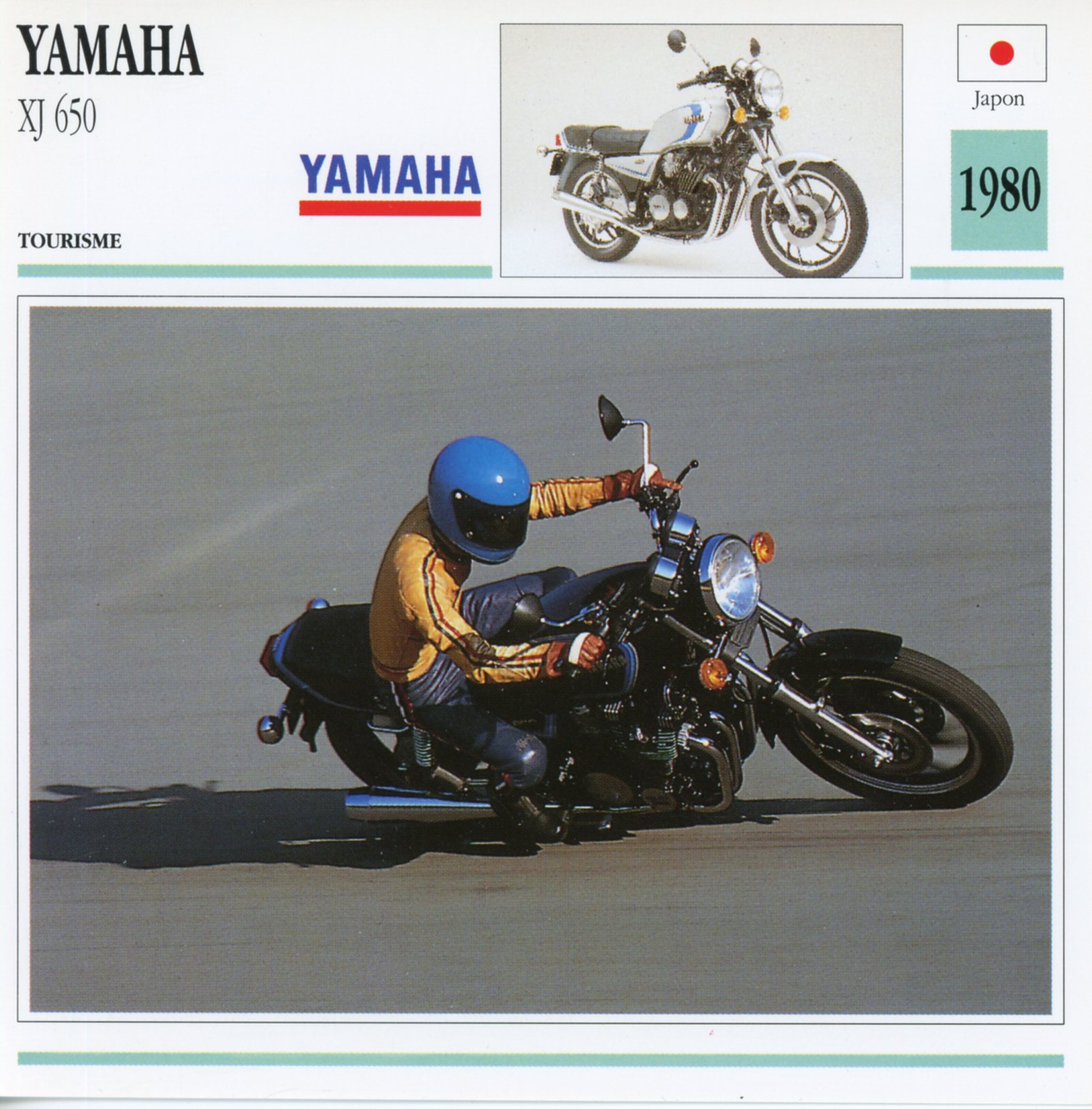 FICHE MOTO YAMAHA XJ 650 / XJ650 1980