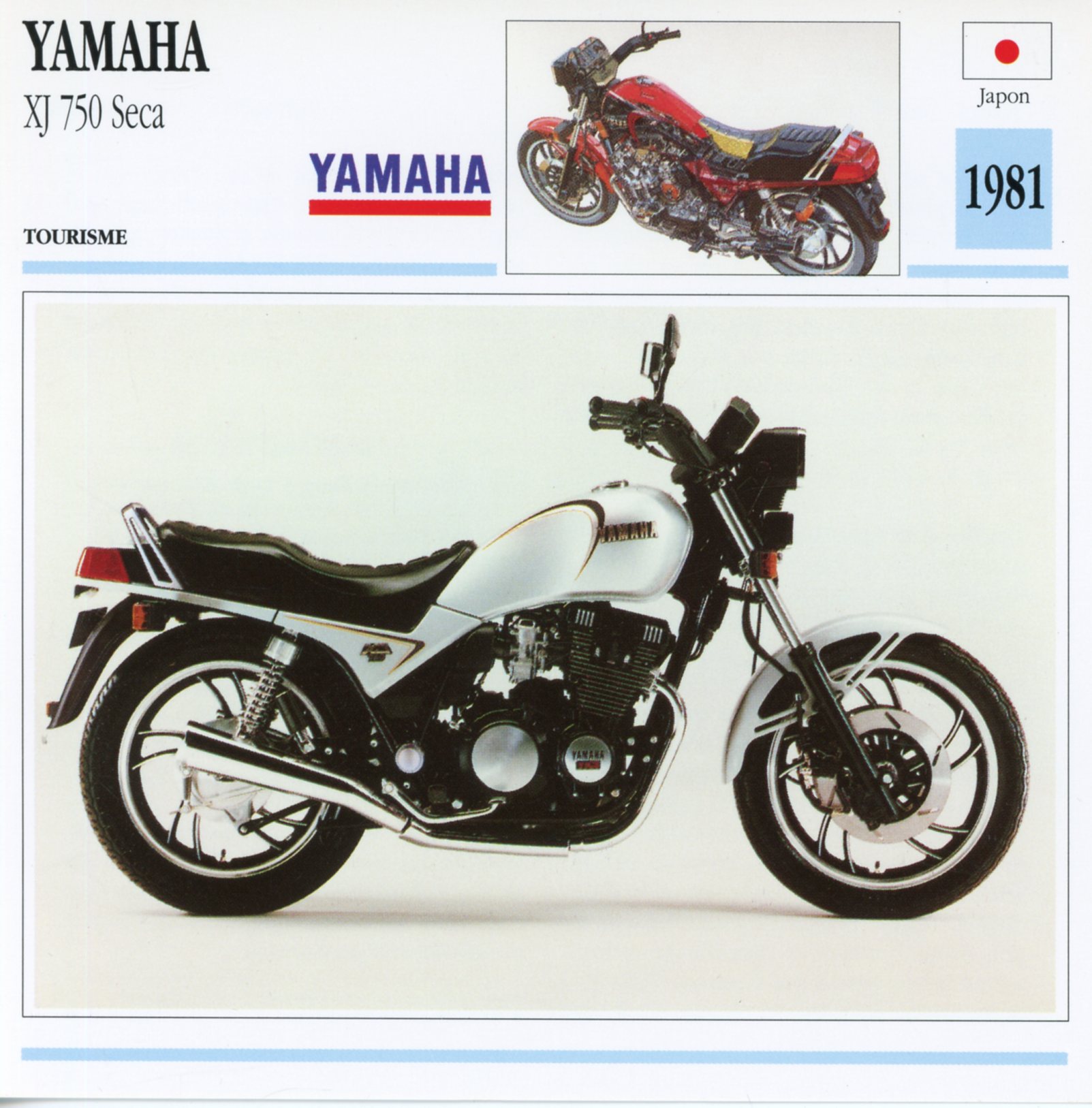 FICHE-MOTO-YAMAHA-XJ-XJ750-SECA-1981-LEMASTERBROCKERS-littérature-brochure-MOTO