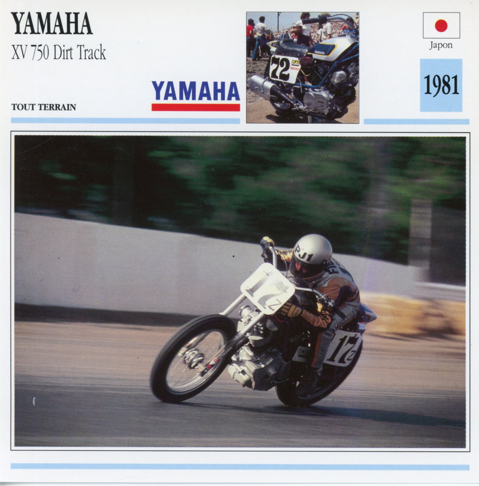 FICHE-MOTO-YAMAHA-XV-XV750-DIRT-TRACK-1981-LEMASTERBROCKERS-littérature-brochure-MOTO