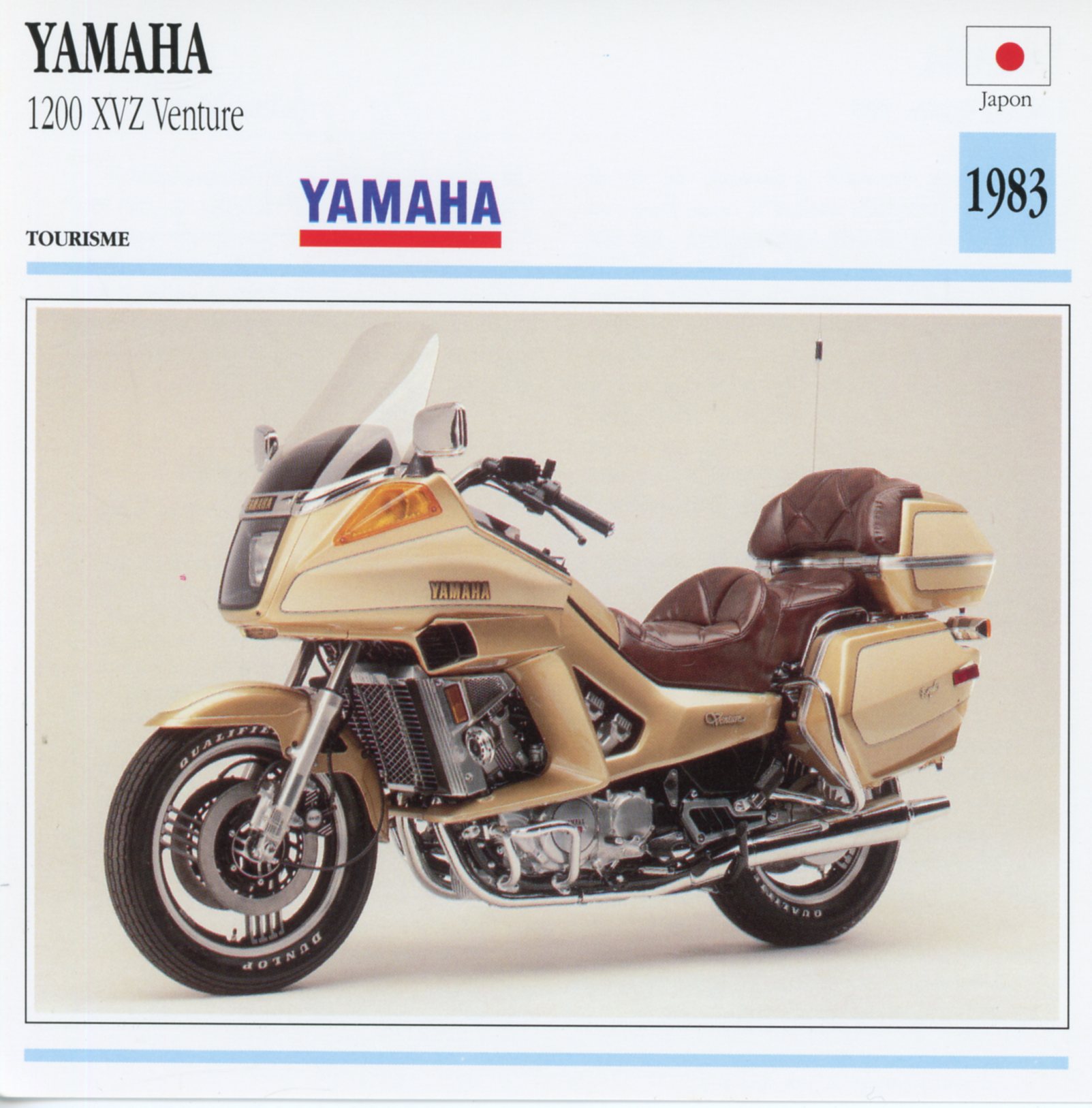 FICHE YAMAHA VENTURE 1200 XVZ - FICHE TECHNIQUE MOTO 1200XVZ